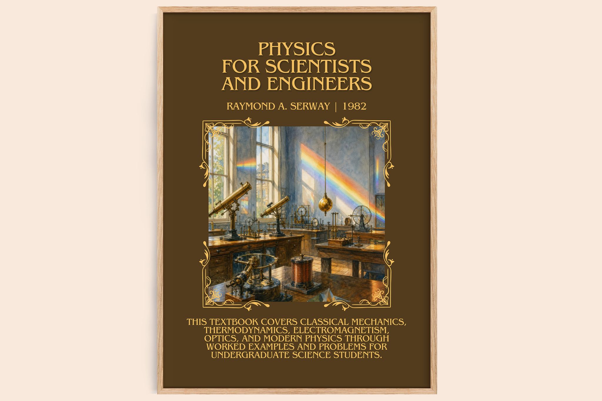 Physics for scientists and engineers Minimalist Book Poster by Raymond A. Serway