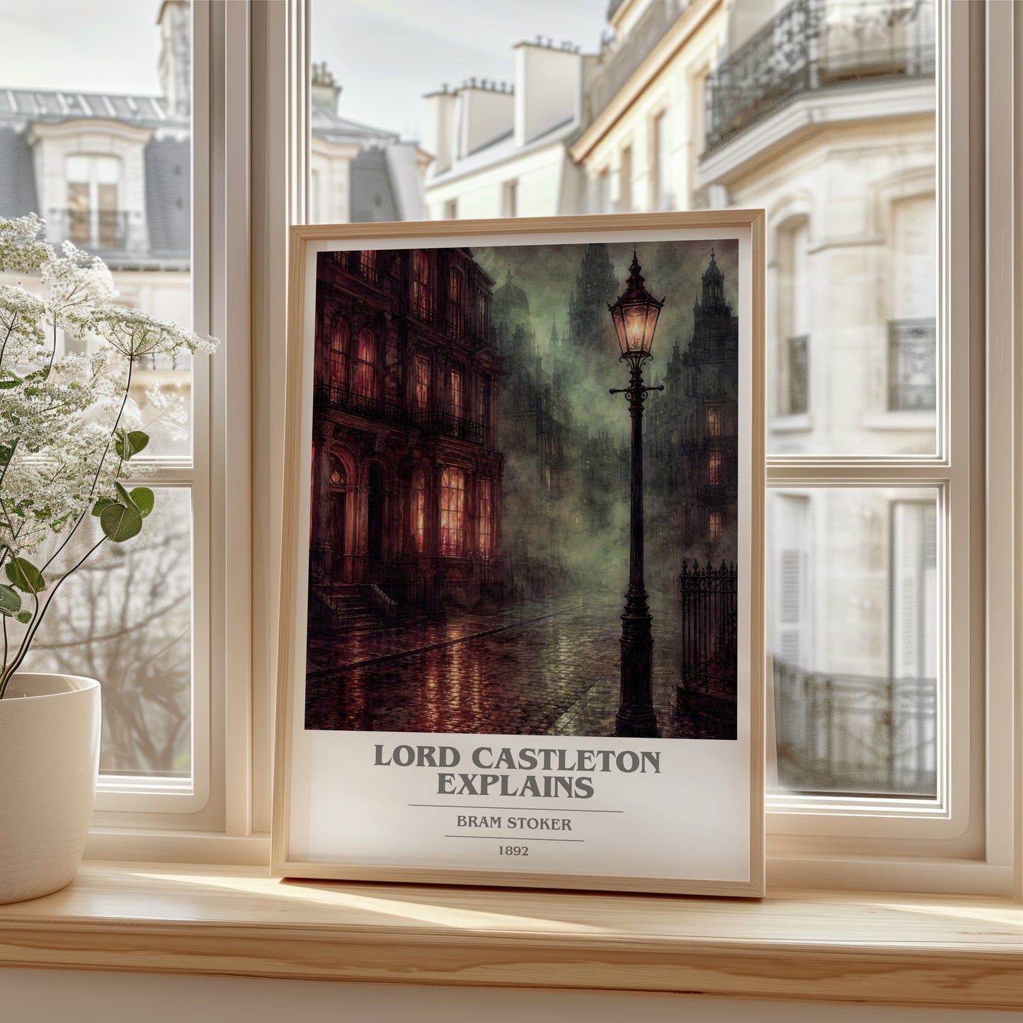 Lord Castleton Explains book cover poster colour and style options – Bram Stoker book art