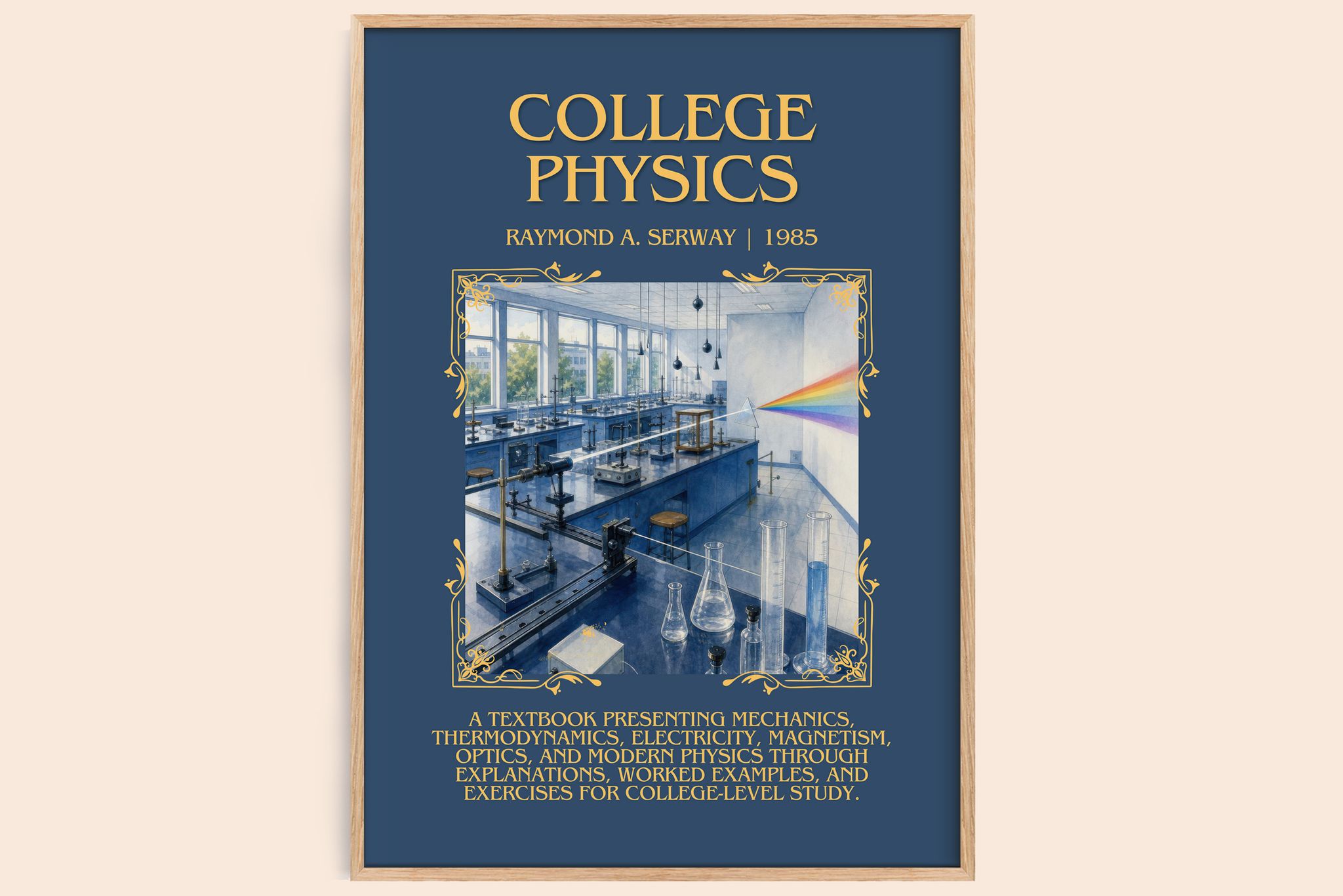 College physics Minimalist Book Poster by Raymond A. Serway
