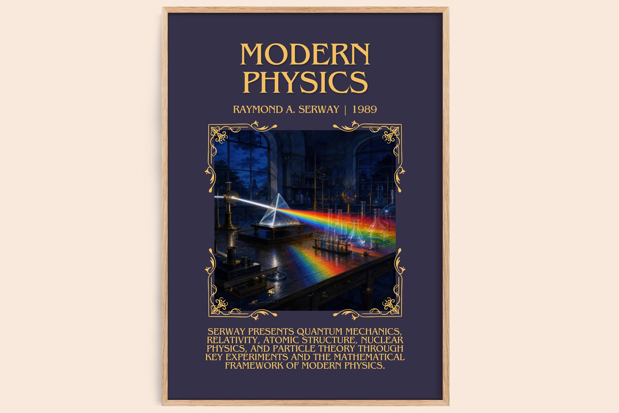 Modern Physics Minimalist Book Poster by Raymond A. Serway
