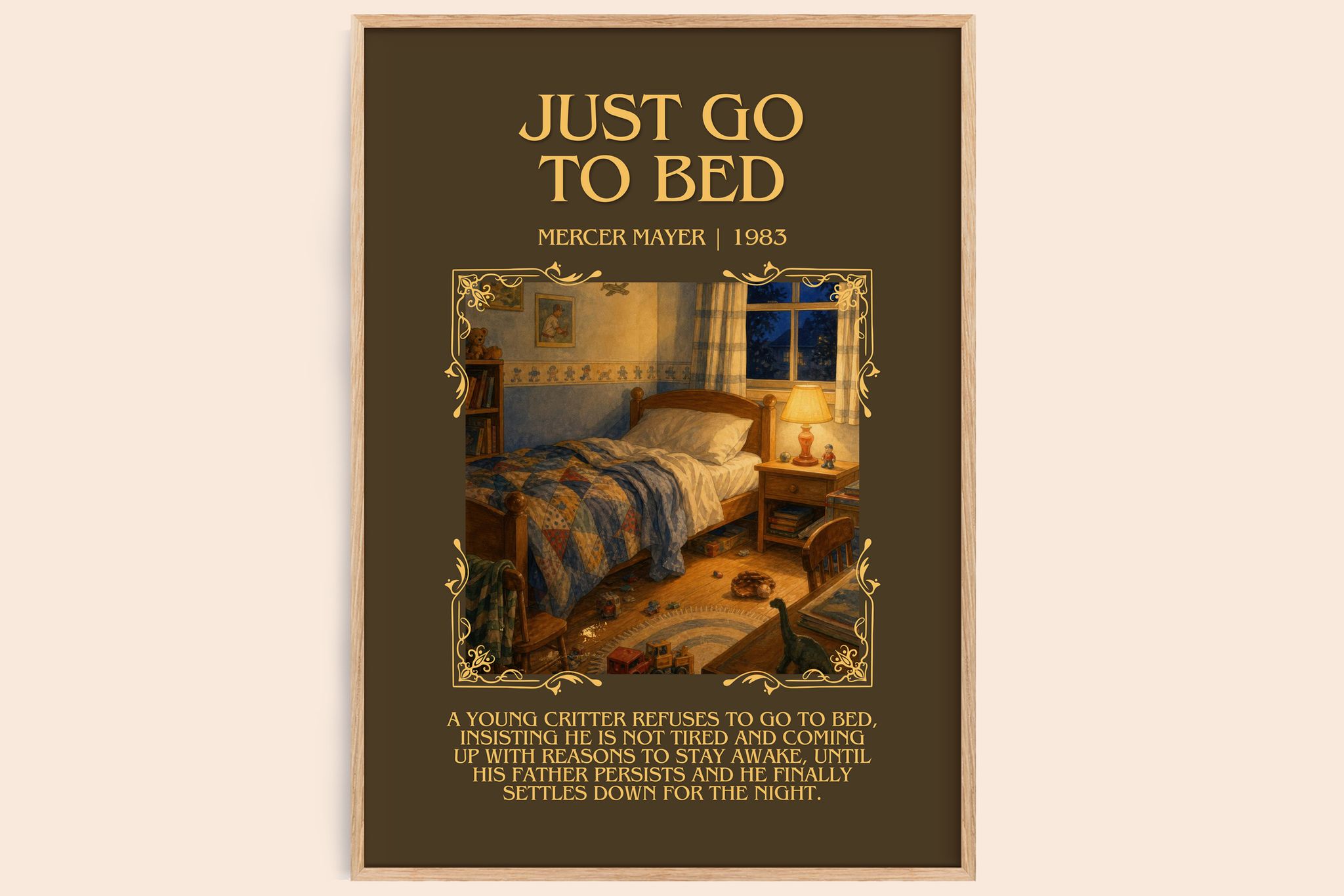 Just Go to Bed Minimalist Book Poster by Mercer Mayer
