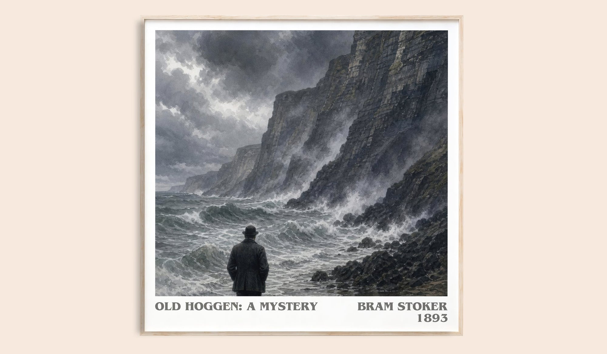 Old Hoggen: A Mystery literary book poster by Bram Stoker – framed literary art print