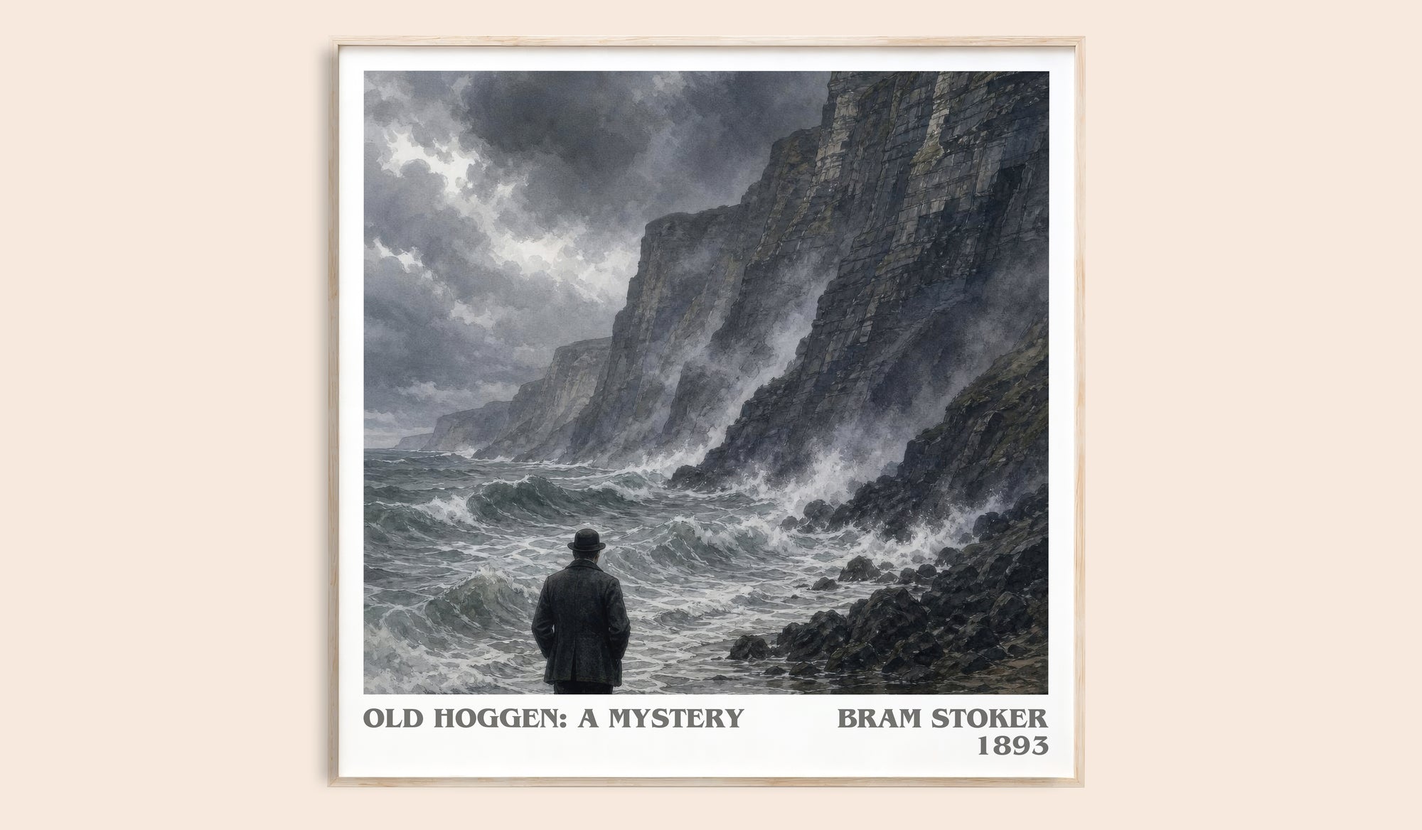 Old Hoggen: A Mystery literary book poster by Bram Stoker – framed literary art print