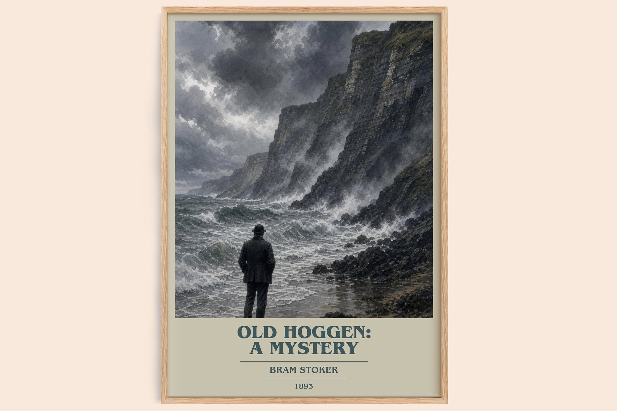 Old Hoggen: A Mystery book cover book poster by Bram Stoker – framed literary art print