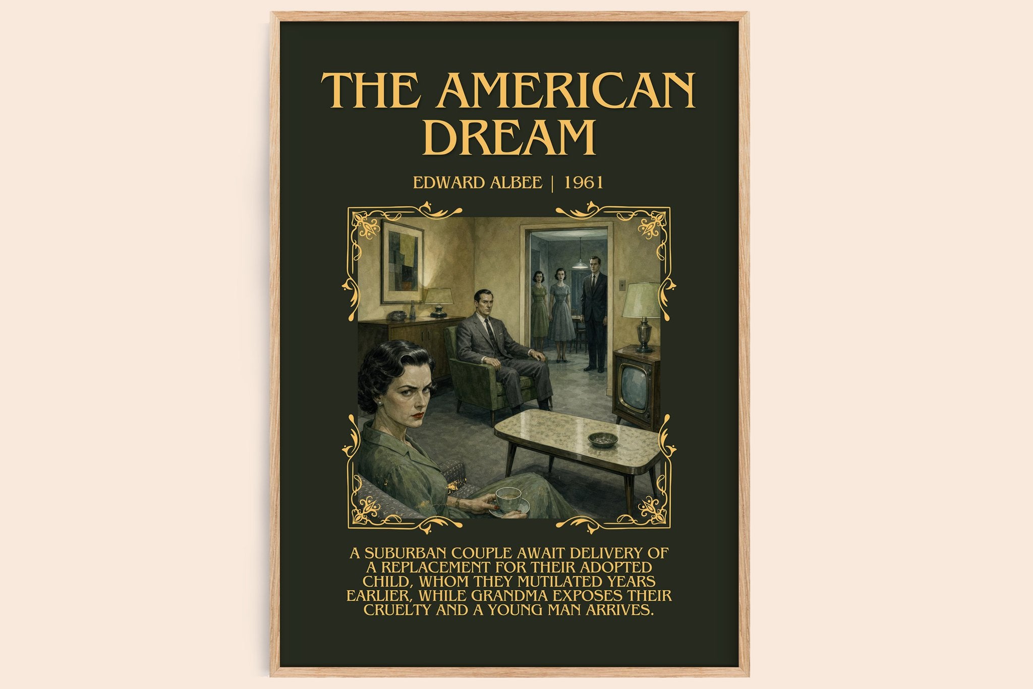 The American dream Minimalist Book Poster by Edward Albee