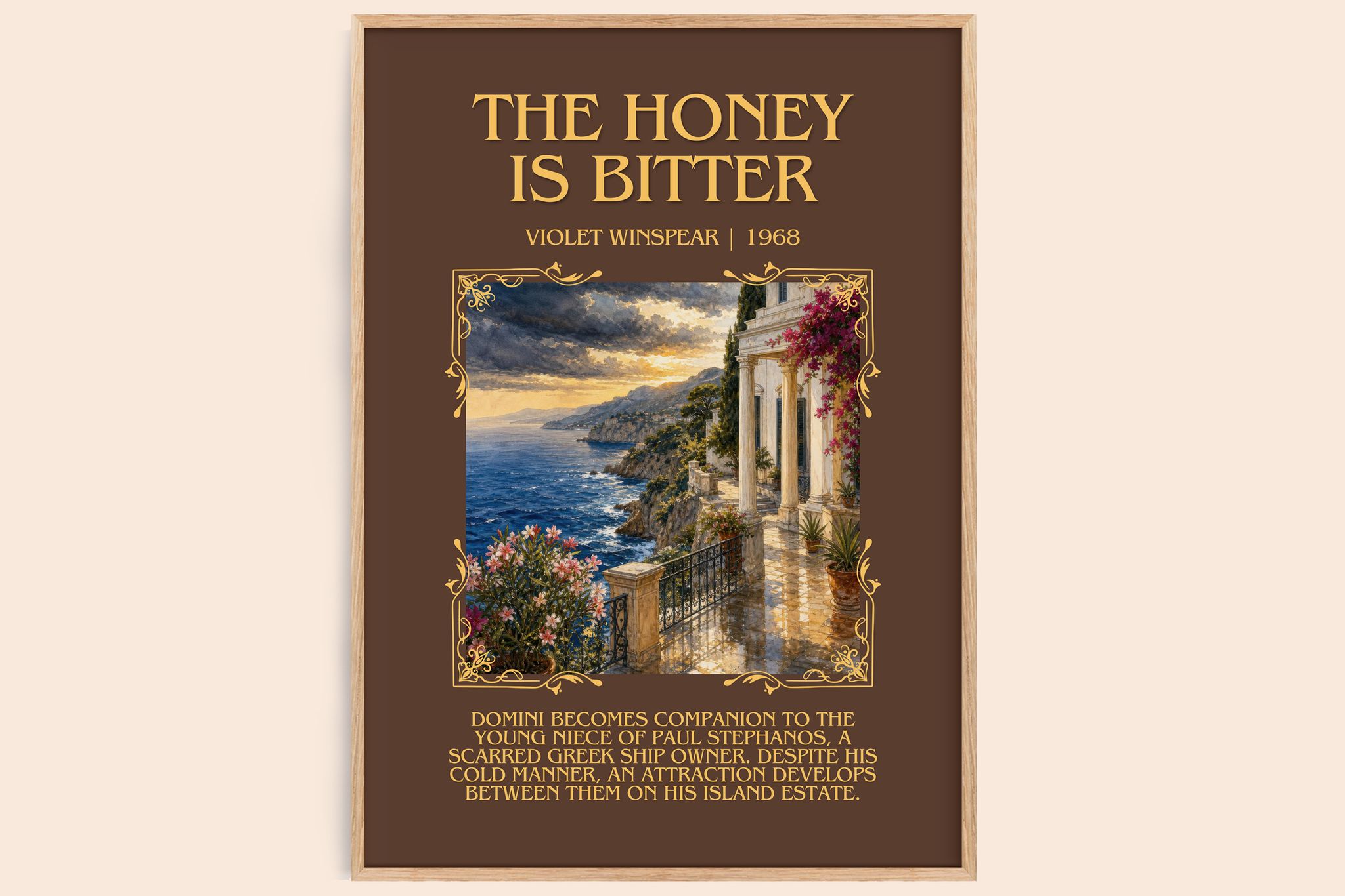 The Honey is Bitter Minimalist Book Poster by Violet Winspear
