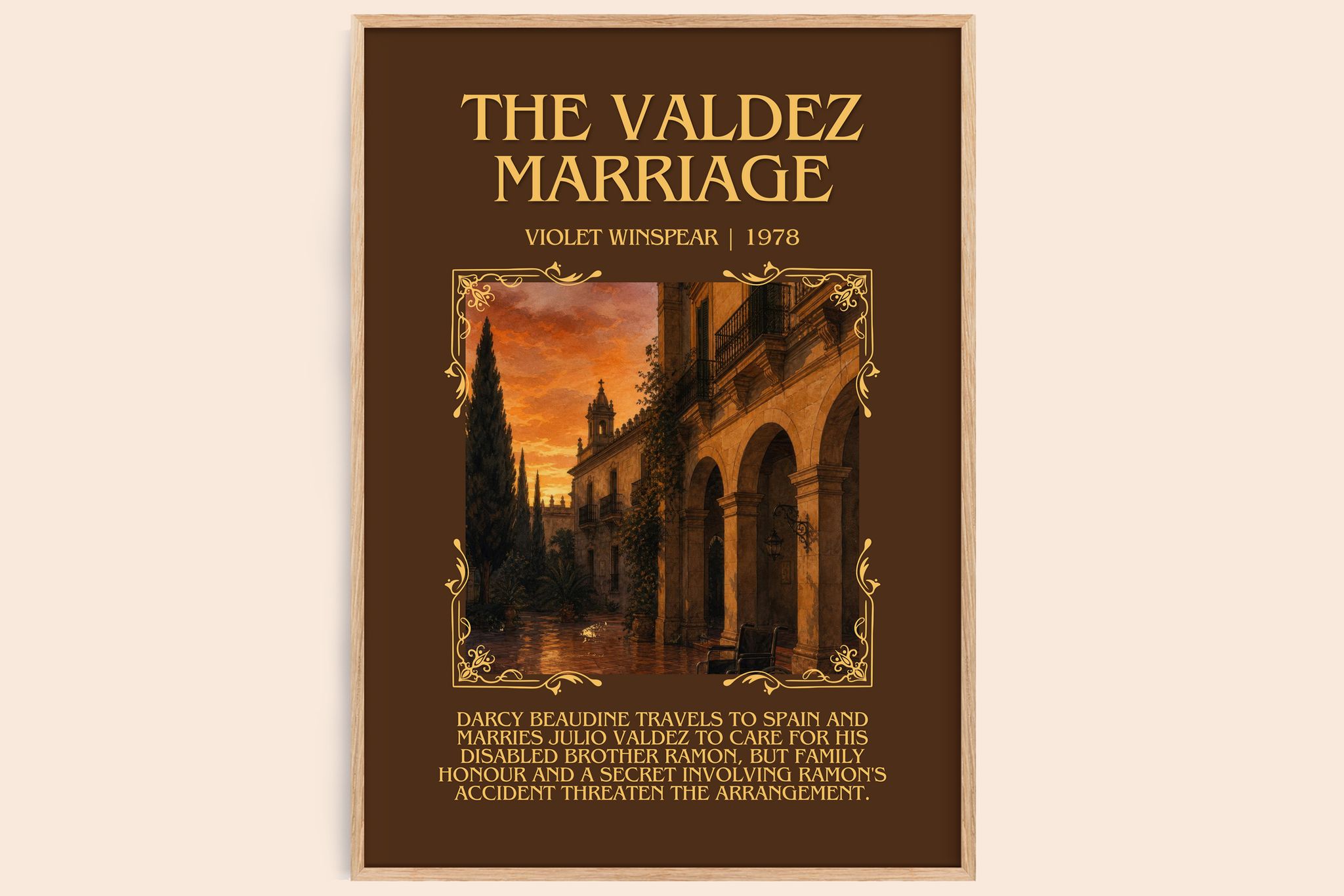 The Valdez Marriage Minimalist Book Poster by Violet Winspear