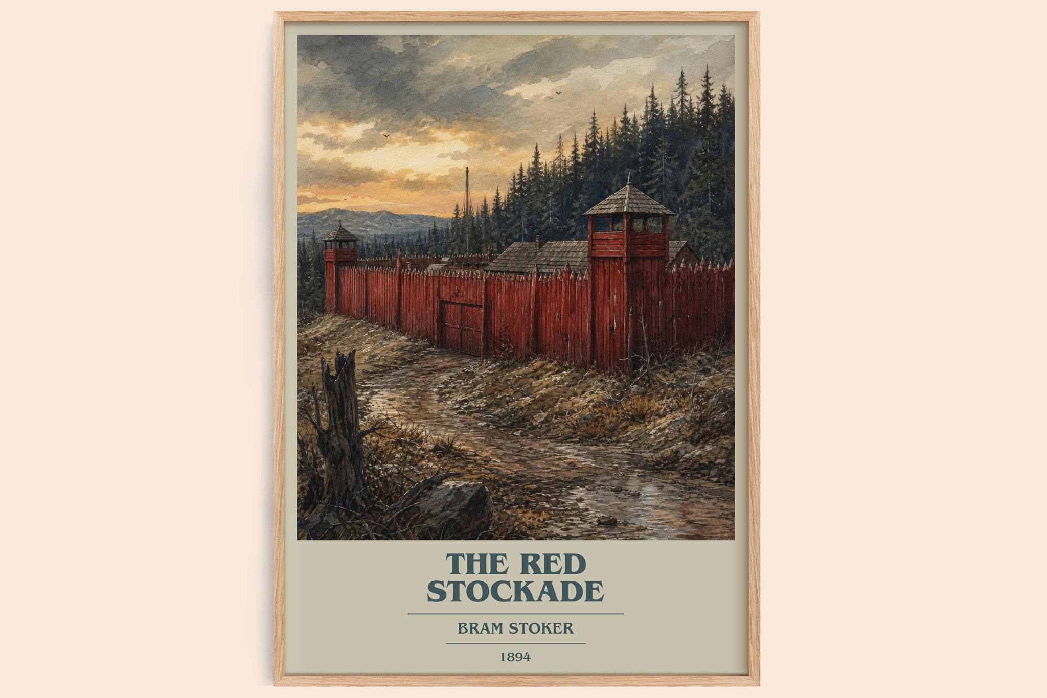 The Red Stockade Book Cover Poster by Bram Stoker