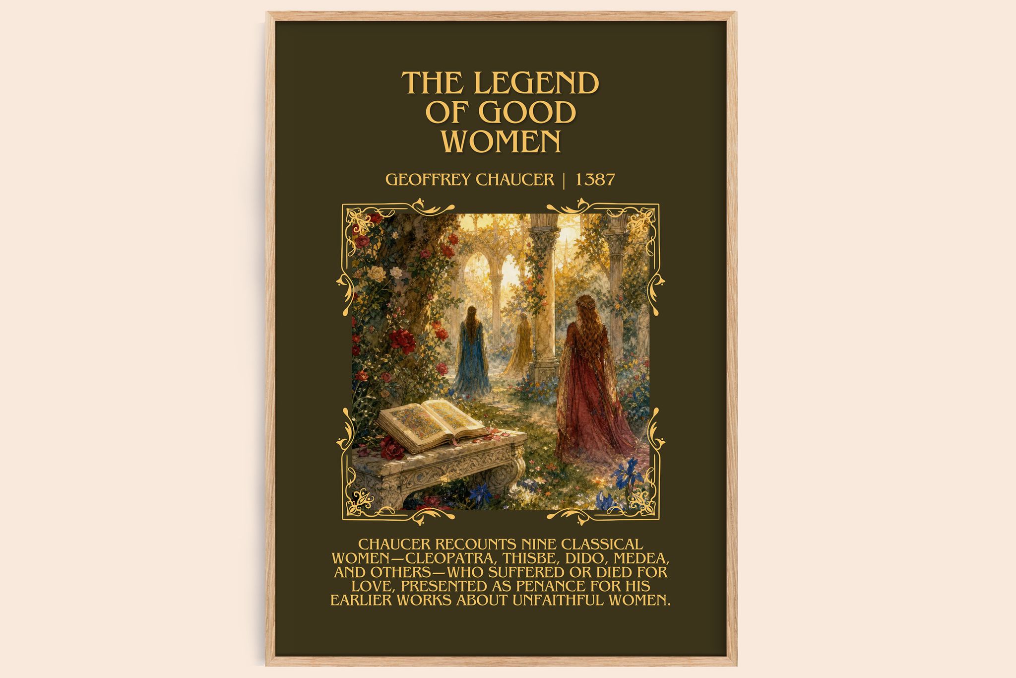 The legend of good women Minimalist Book Poster by Geoffrey Chaucer