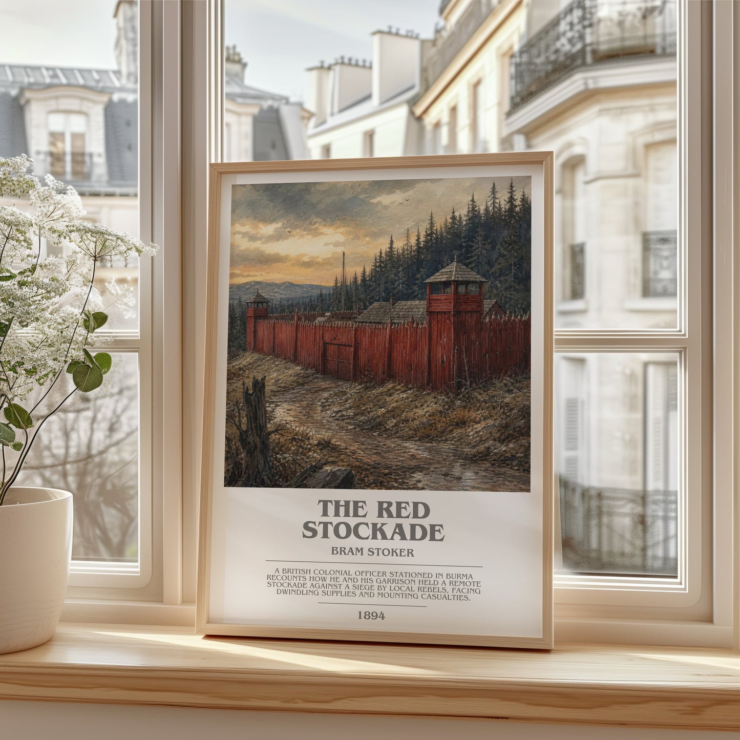 The Red Stockade bookish poster colour and style options – Bram Stoker book art