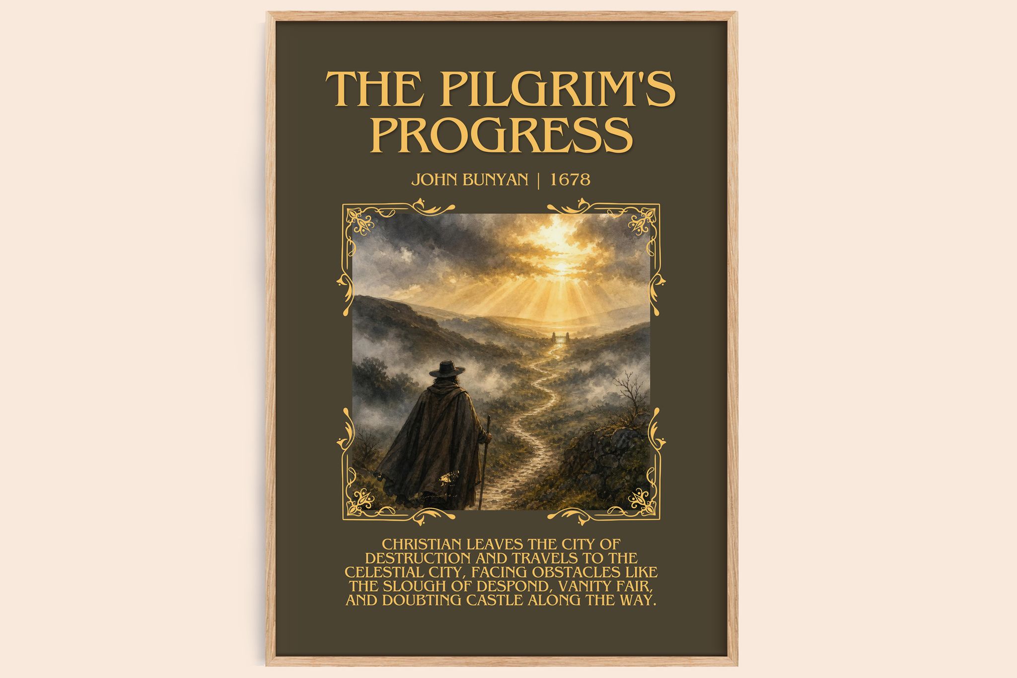The Pilgrim's Progress Minimalist Book Poster by John Bunyan