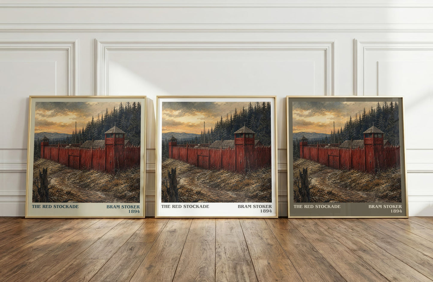 The Red Stockade literary art print colour and style options – Bram Stoker book art