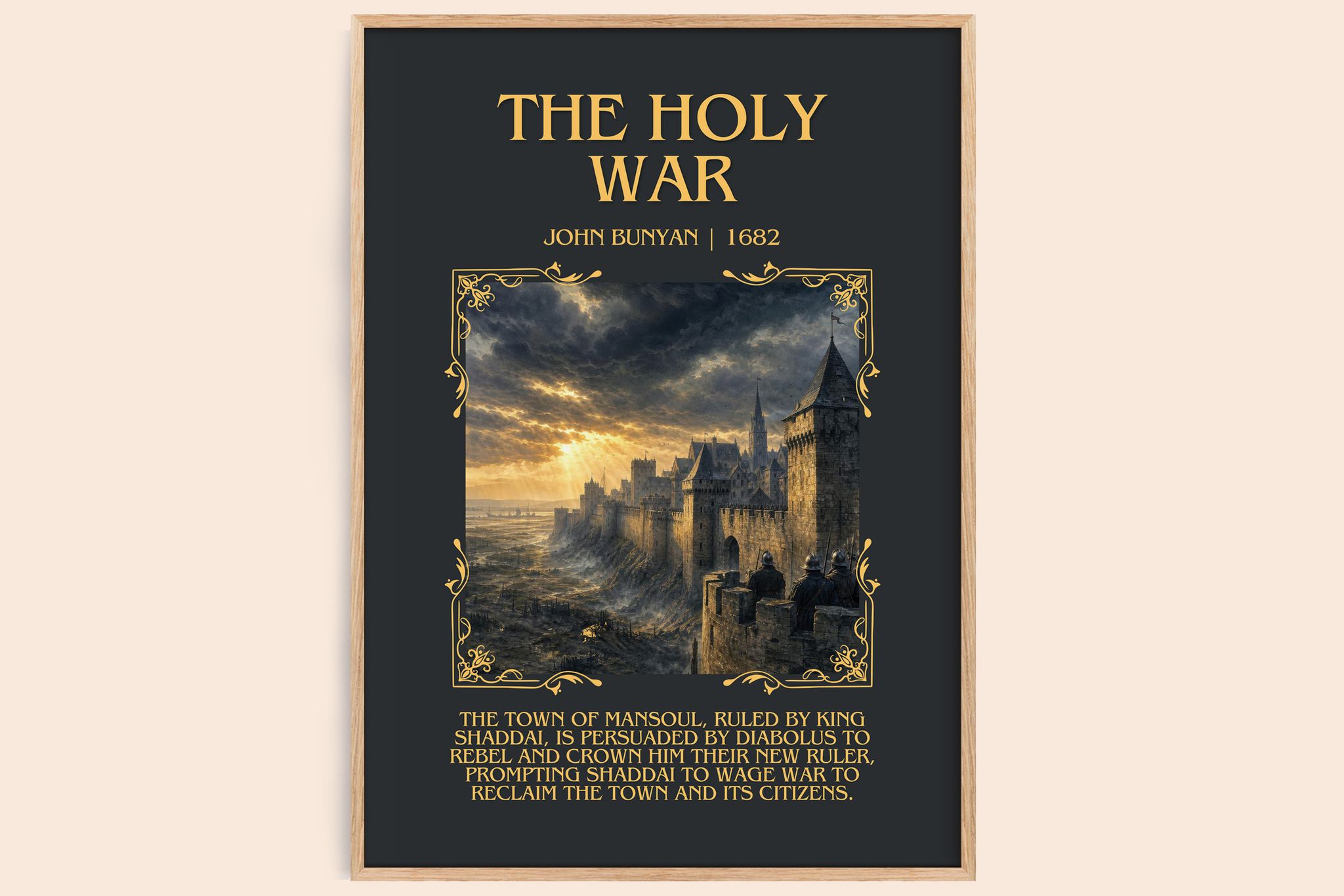 The holy war Minimalist Book Poster by John Bunyan
