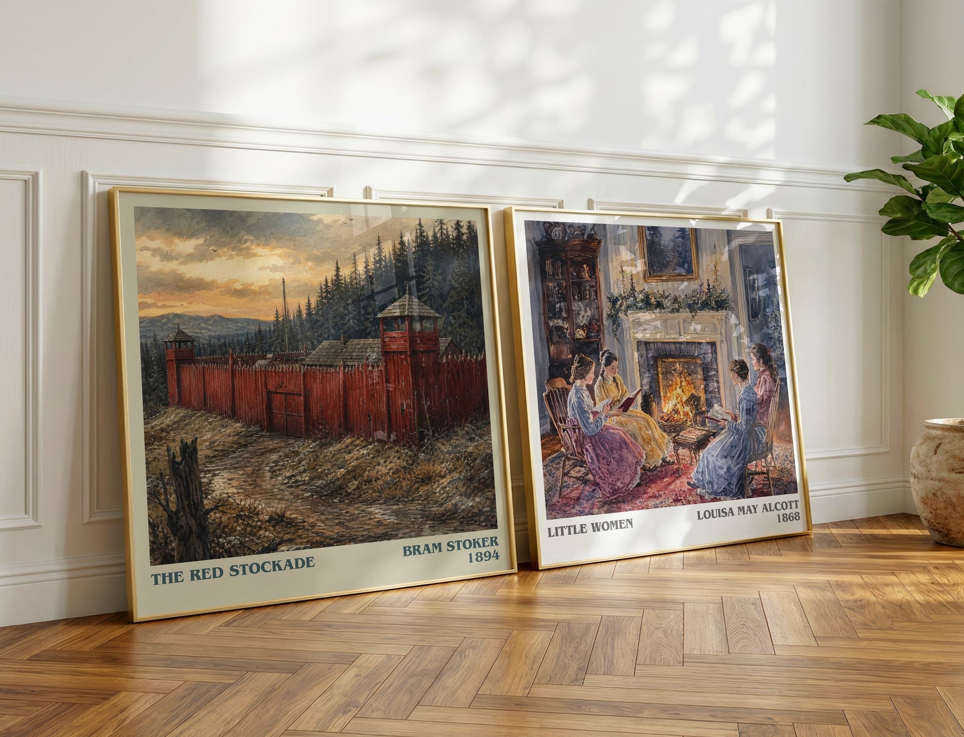 The Red Stockade literary print on bookshelf – Bram Stoker fan gift