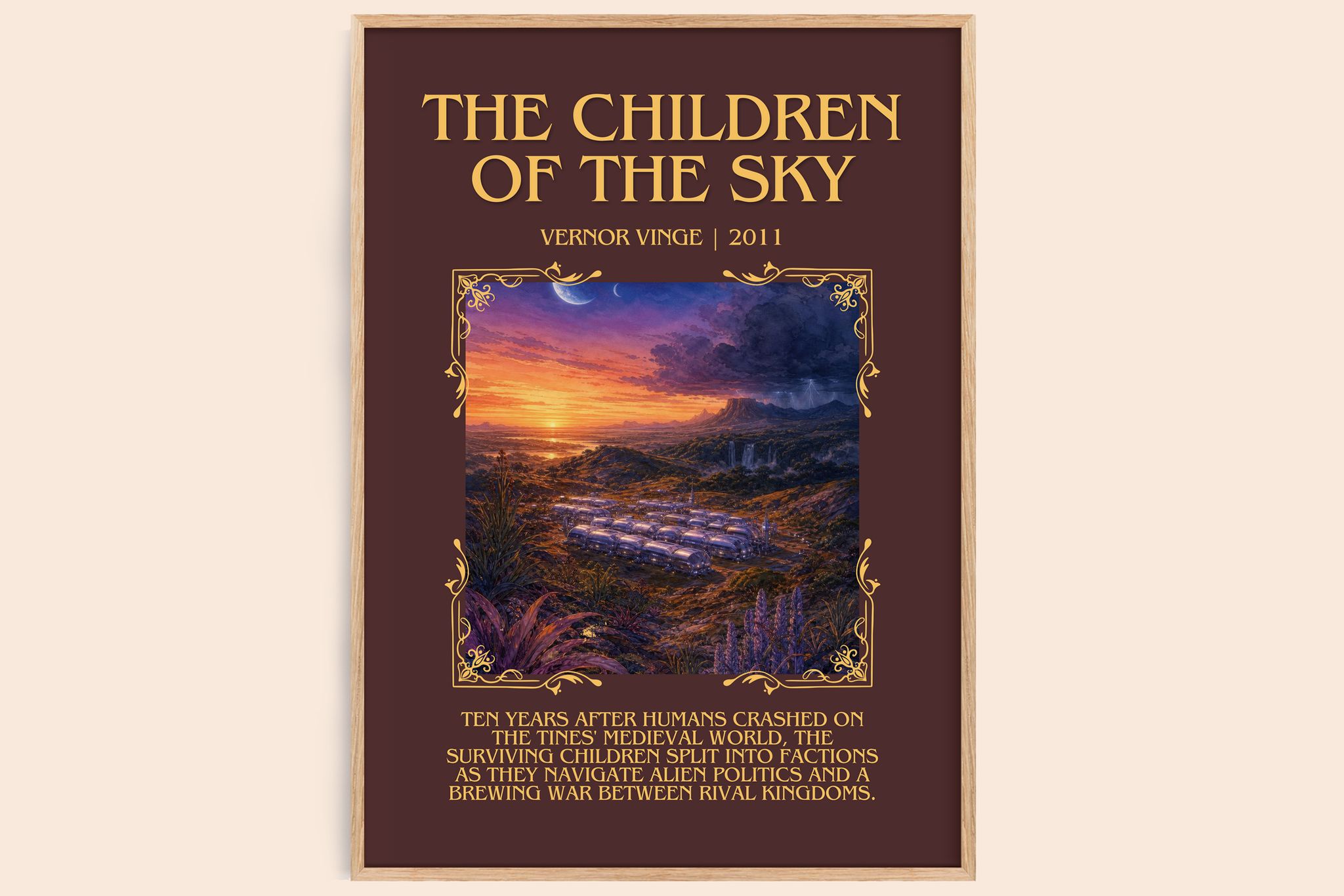 The children of the sky Minimalist Book Poster by Vernor Vinge