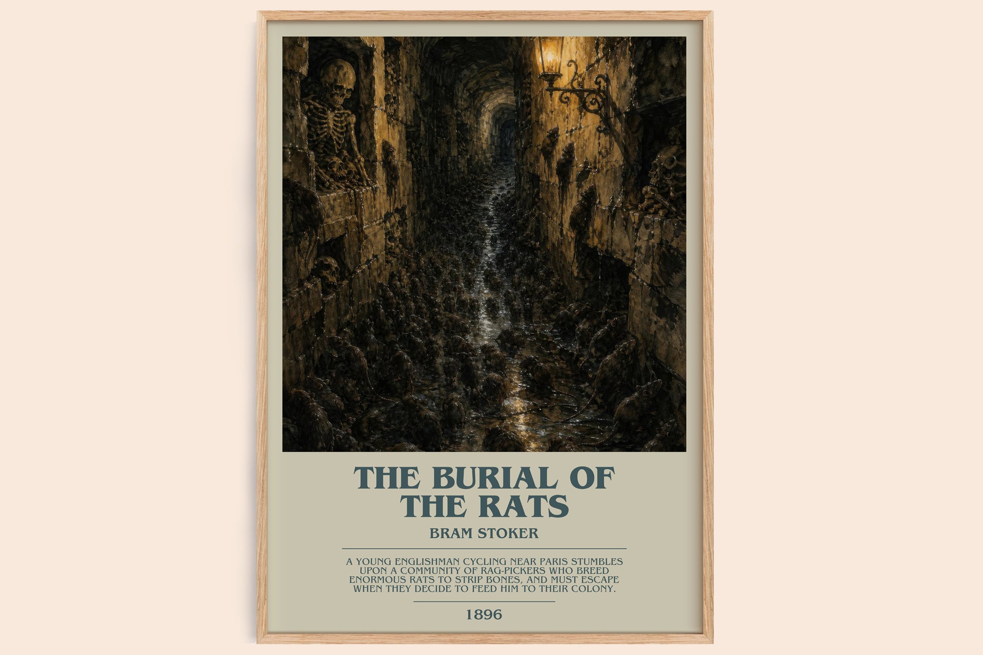 The Burial Of The Rats bookish book poster by Bram Stoker – framed literary art print