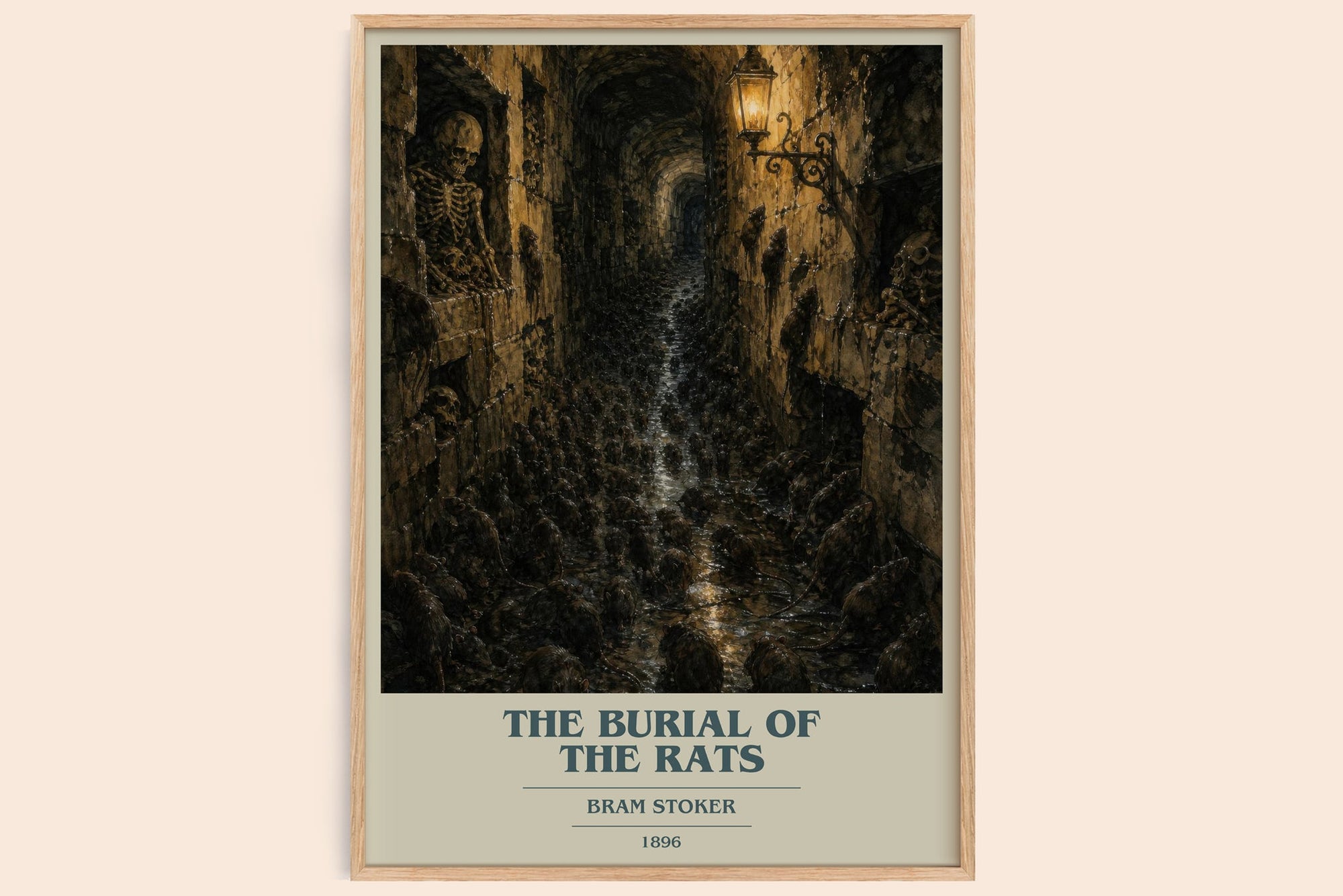 The Burial Of The Rats book cover book poster by Bram Stoker – framed literary art print
