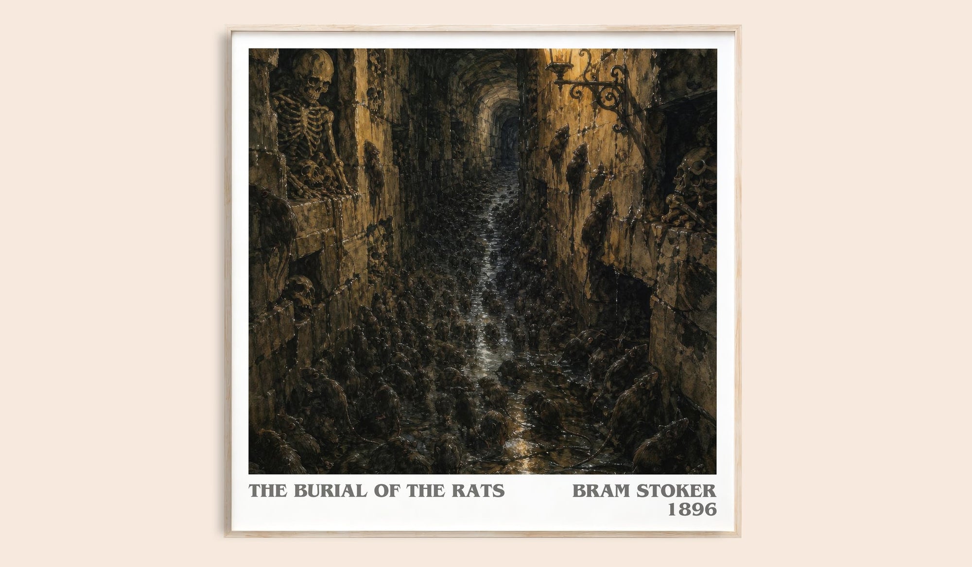 The Burial Of The Rats literary book poster by Bram Stoker – framed literary art print