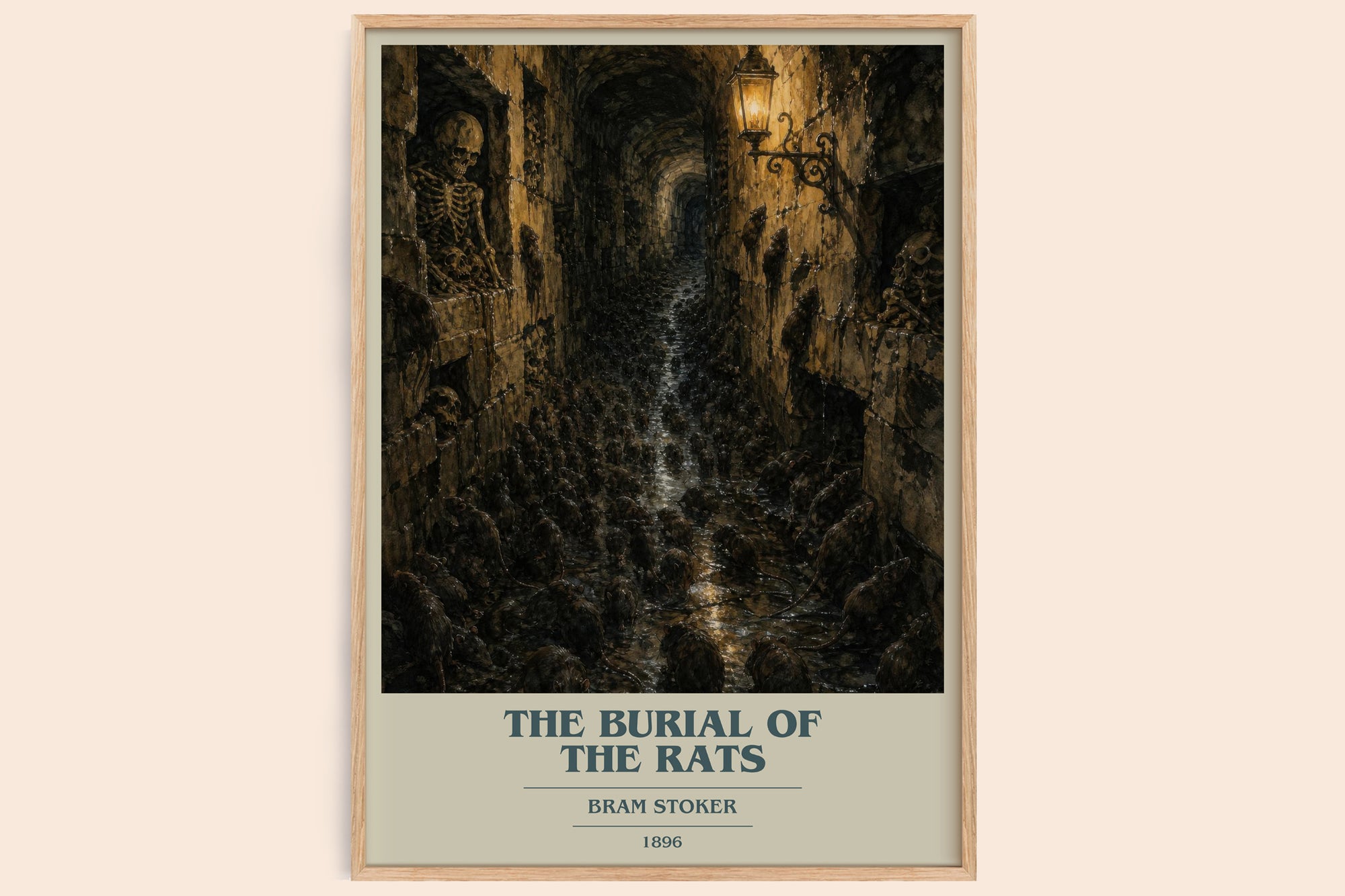 The Burial Of The Rats book cover book poster by Bram Stoker – framed literary art print