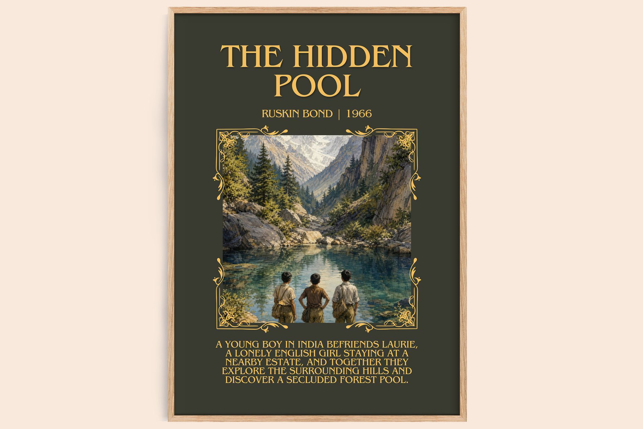 The Hidden Pool Minimalist Book Poster by Ruskin Bond