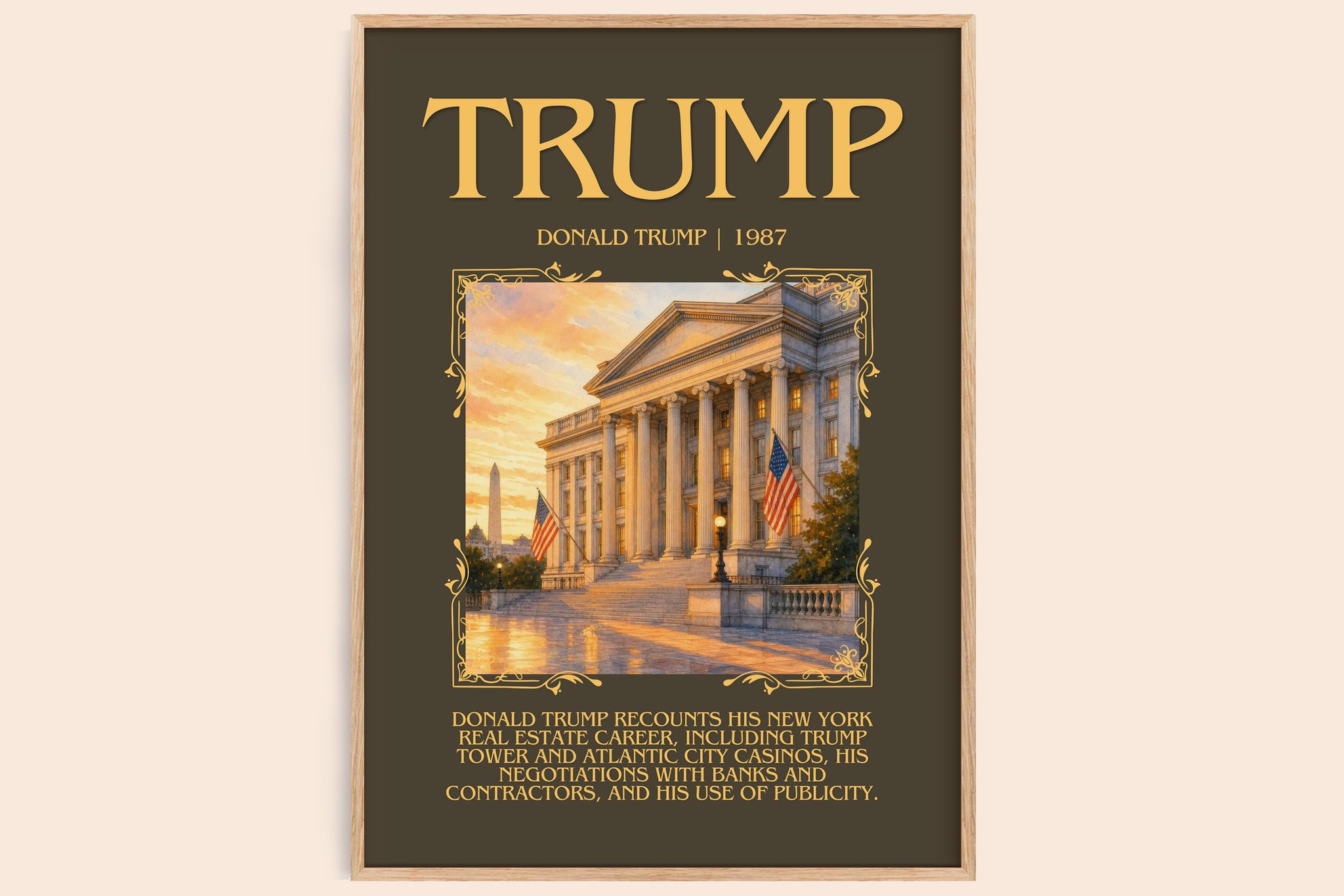 Trump Minimalist Book Poster by Donald Trump