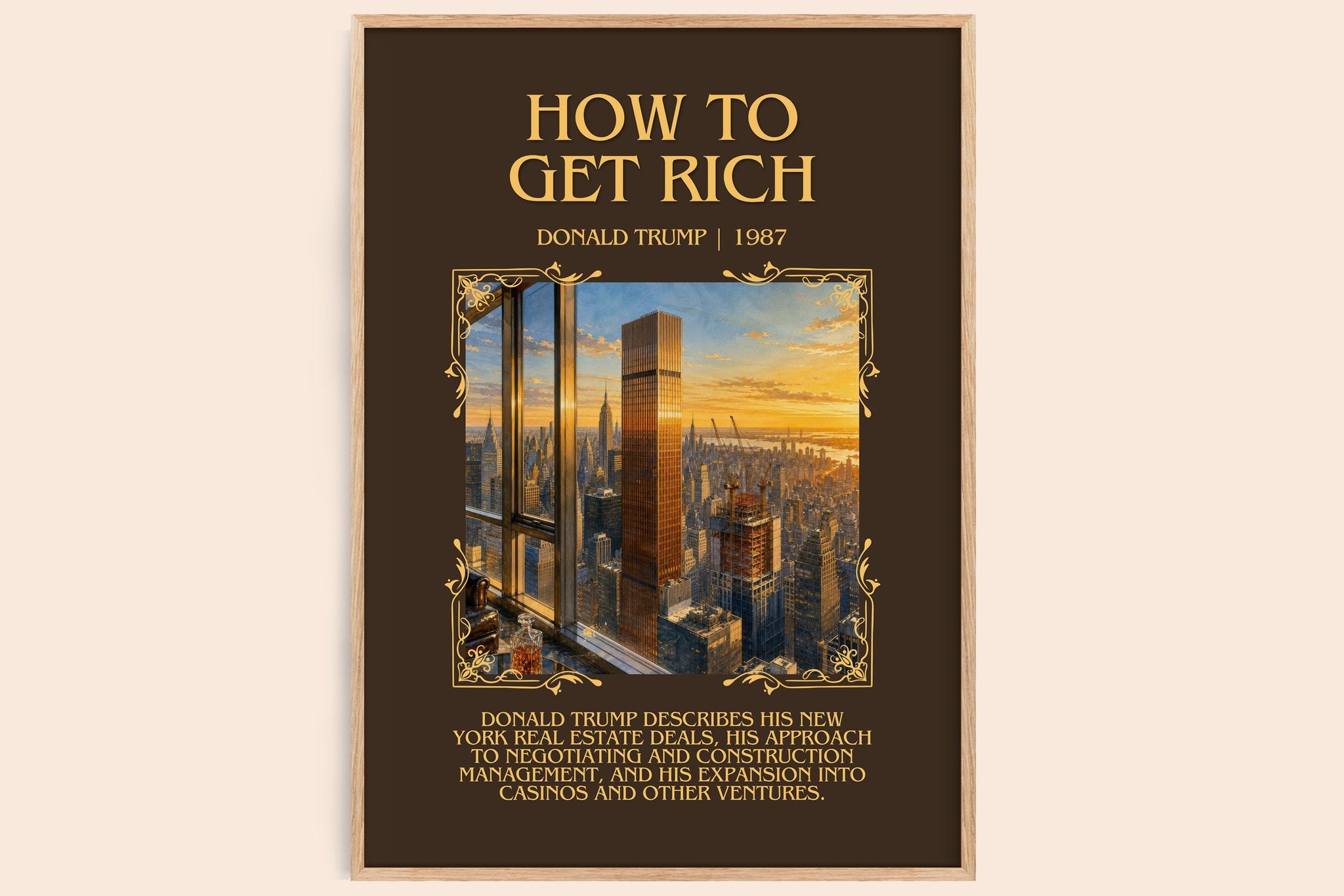 How to Get Rich Minimalist Book Poster by Donald Trump