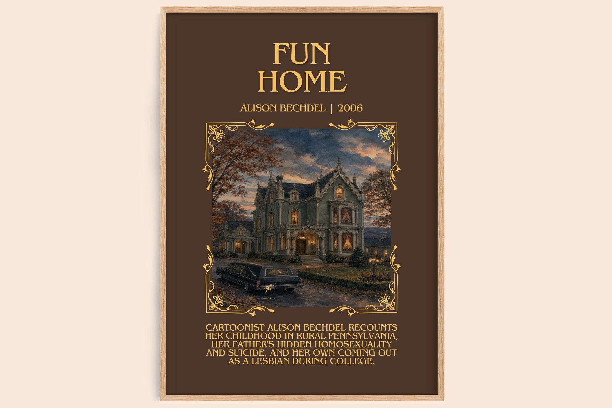 Fun Home Minimalist Book Poster by Alison Bechdel