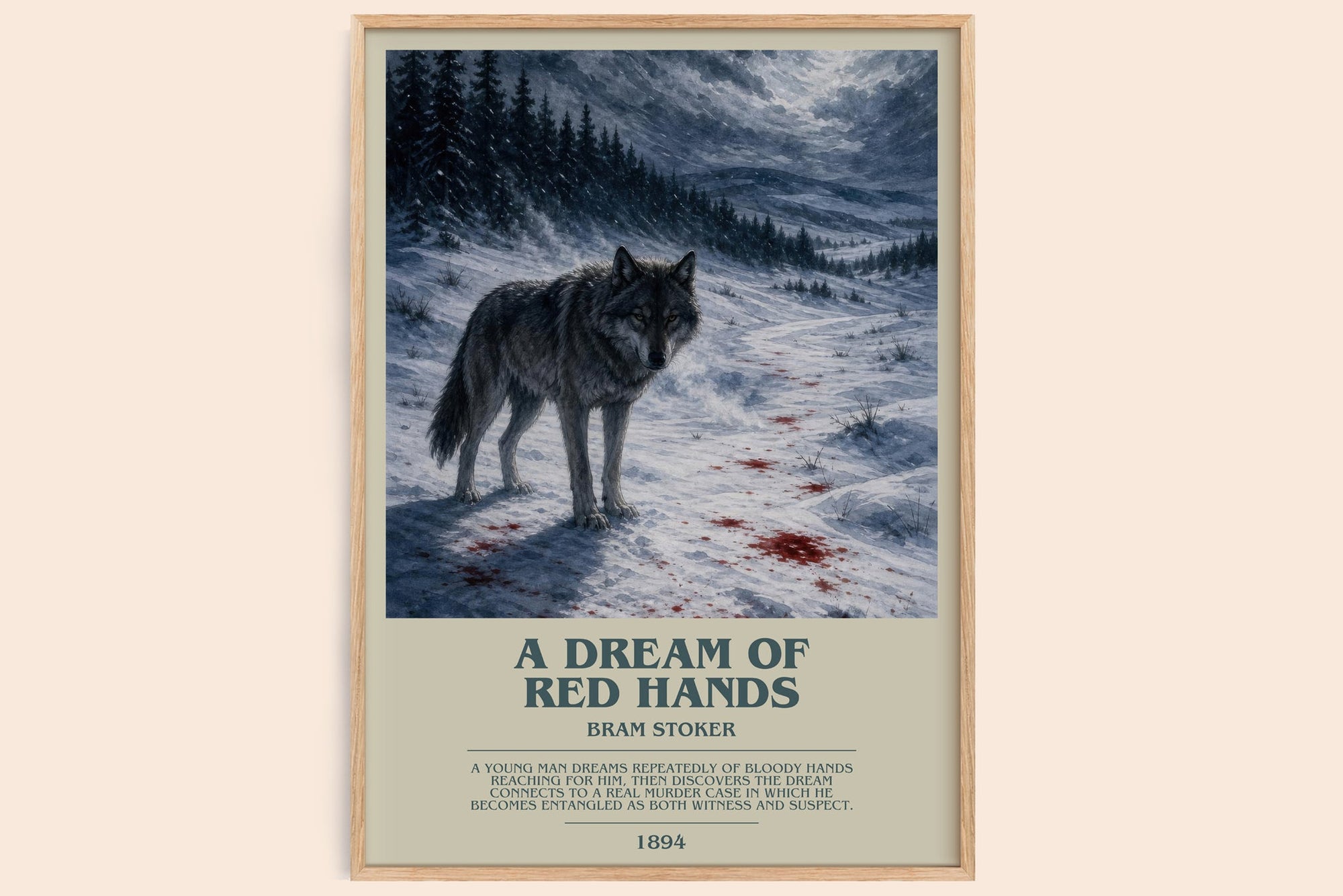 A Dream Of Red Hands bookish book poster by Bram Stoker – framed literary art print