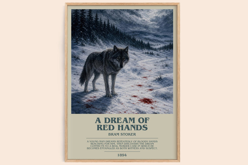 A Dream Of Red Hands bookish book poster by Bram Stoker – framed literary art print