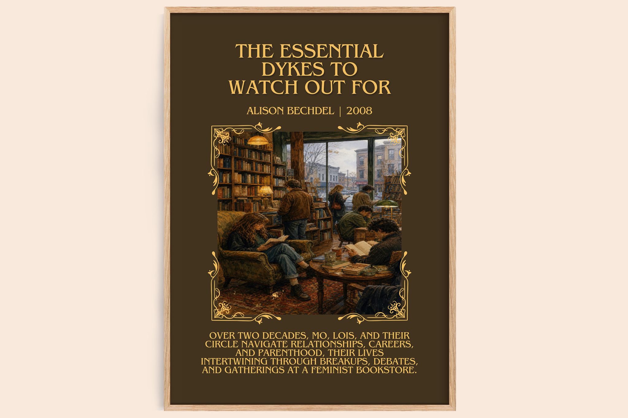 Essential Dykes to Watch Out For Minimalist Book Poster by A. Bechdel