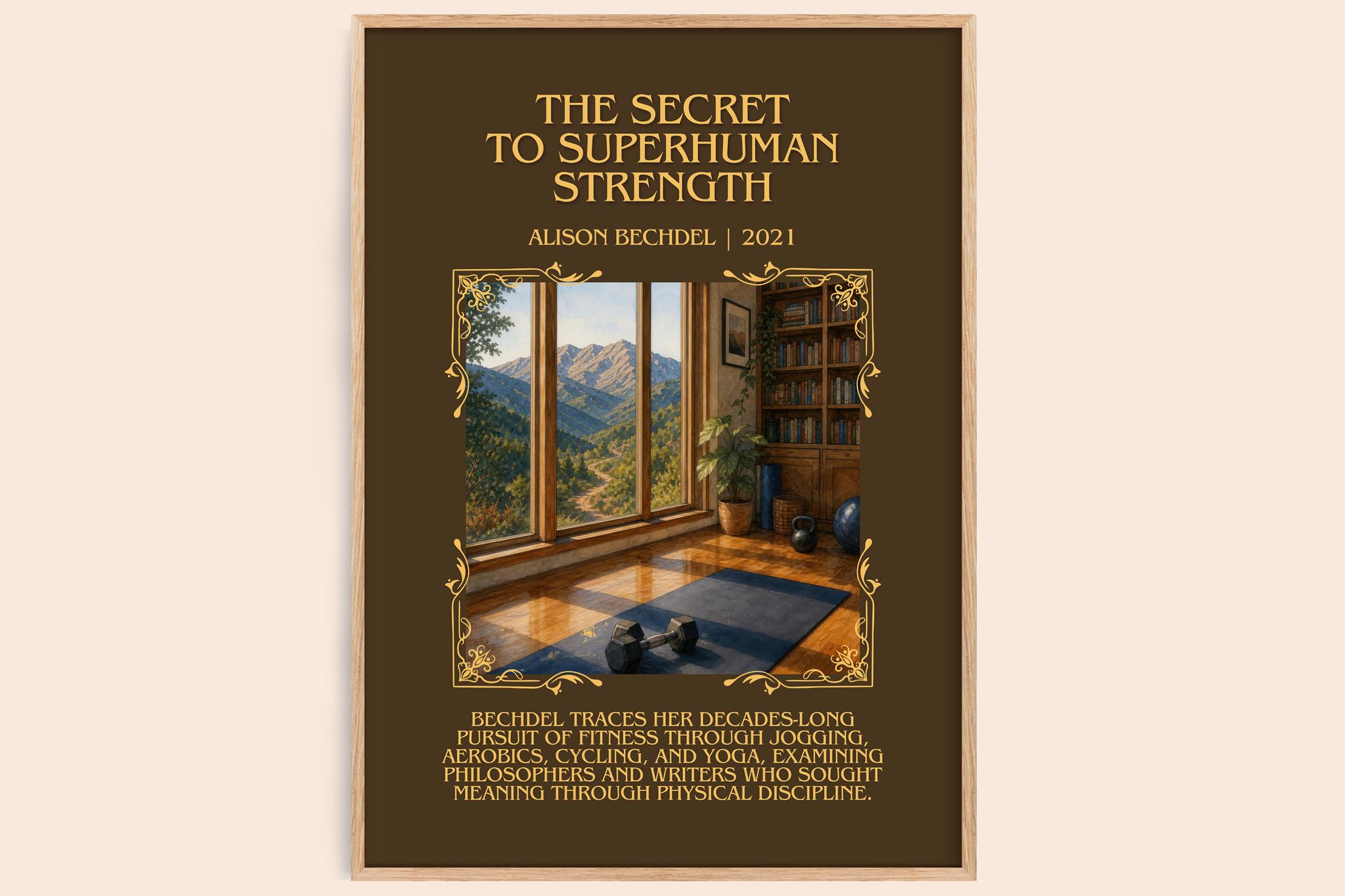 Secret to Superhuman Strength Minimalist Book Poster by Alison Bechdel