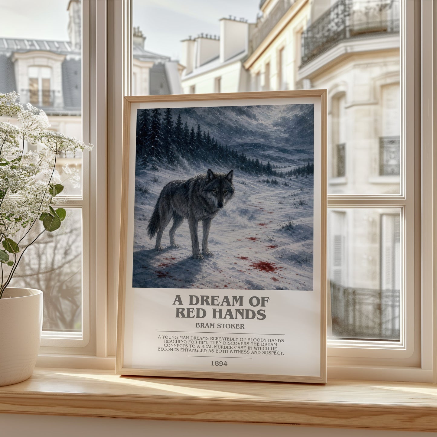 A Dream Of Red Hands bookish poster colour and style options – Bram Stoker book art