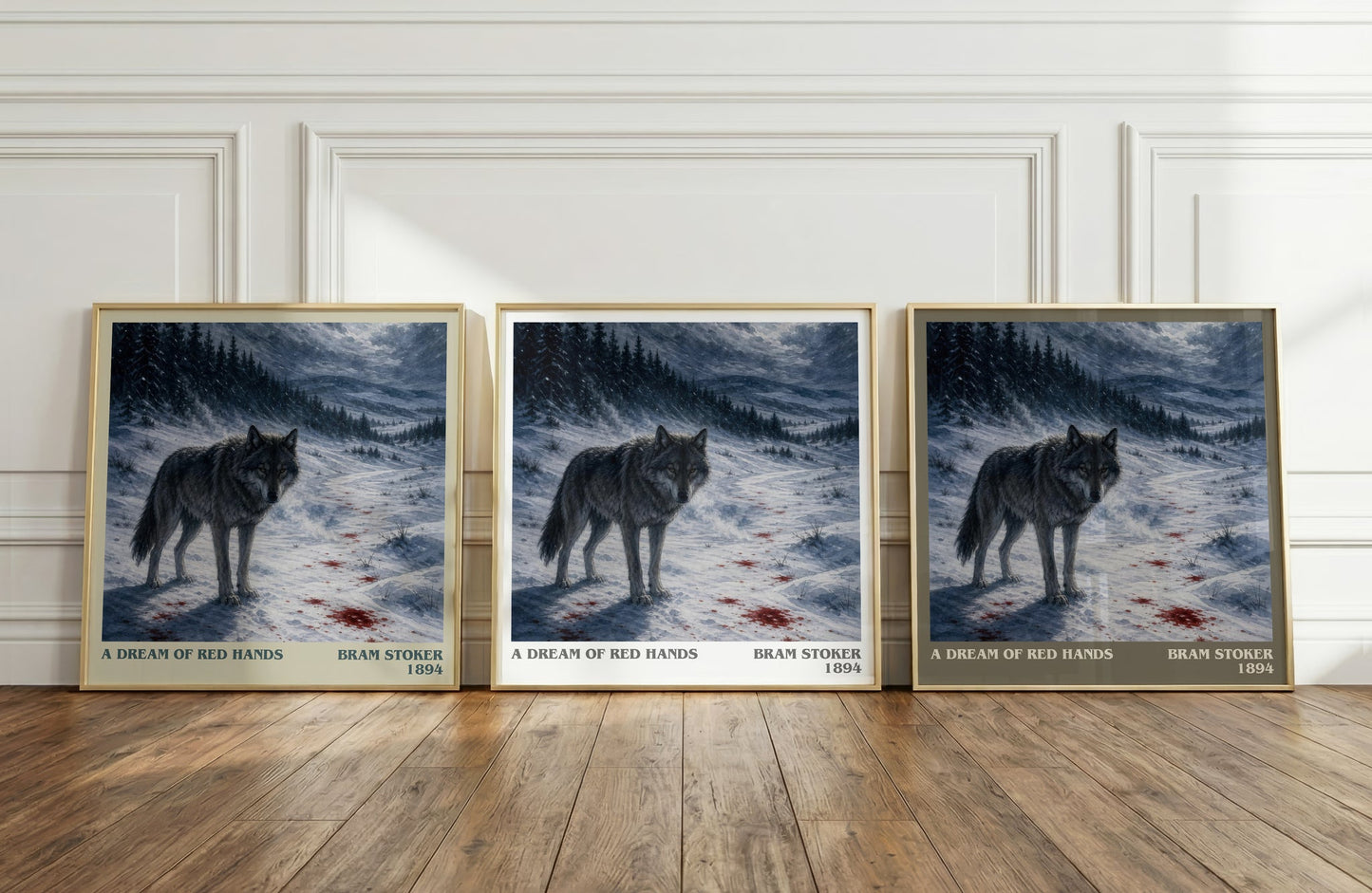A Dream Of Red Hands literary art print colour and style options – Bram Stoker book art
