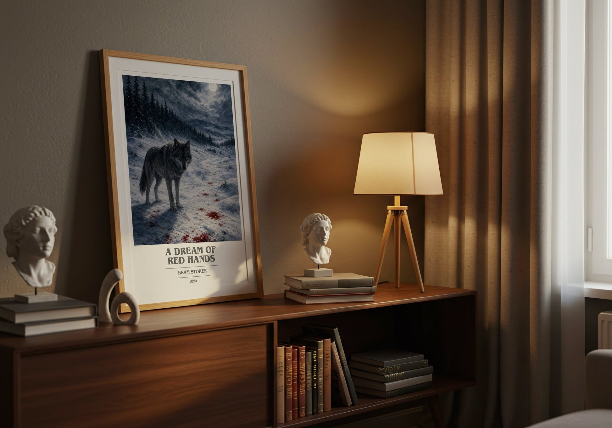 A Dream Of Red Hands book cover book poster framed on wall – horror wall art