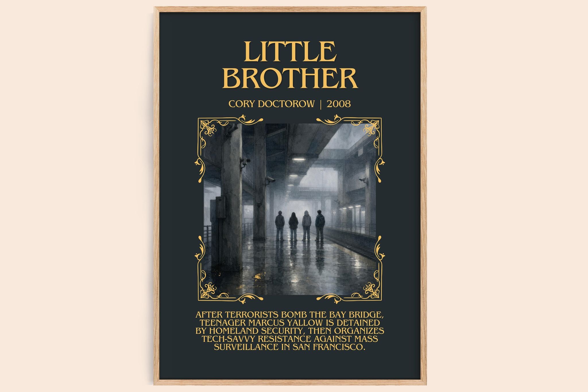 Little Brother Minimalist Book Poster by Cory Doctorow