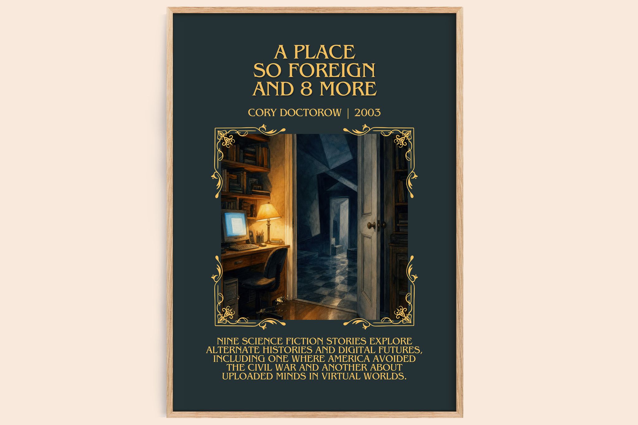A Place So Foreign and 8 More Minimalist Book Poster by Cory Doctorow