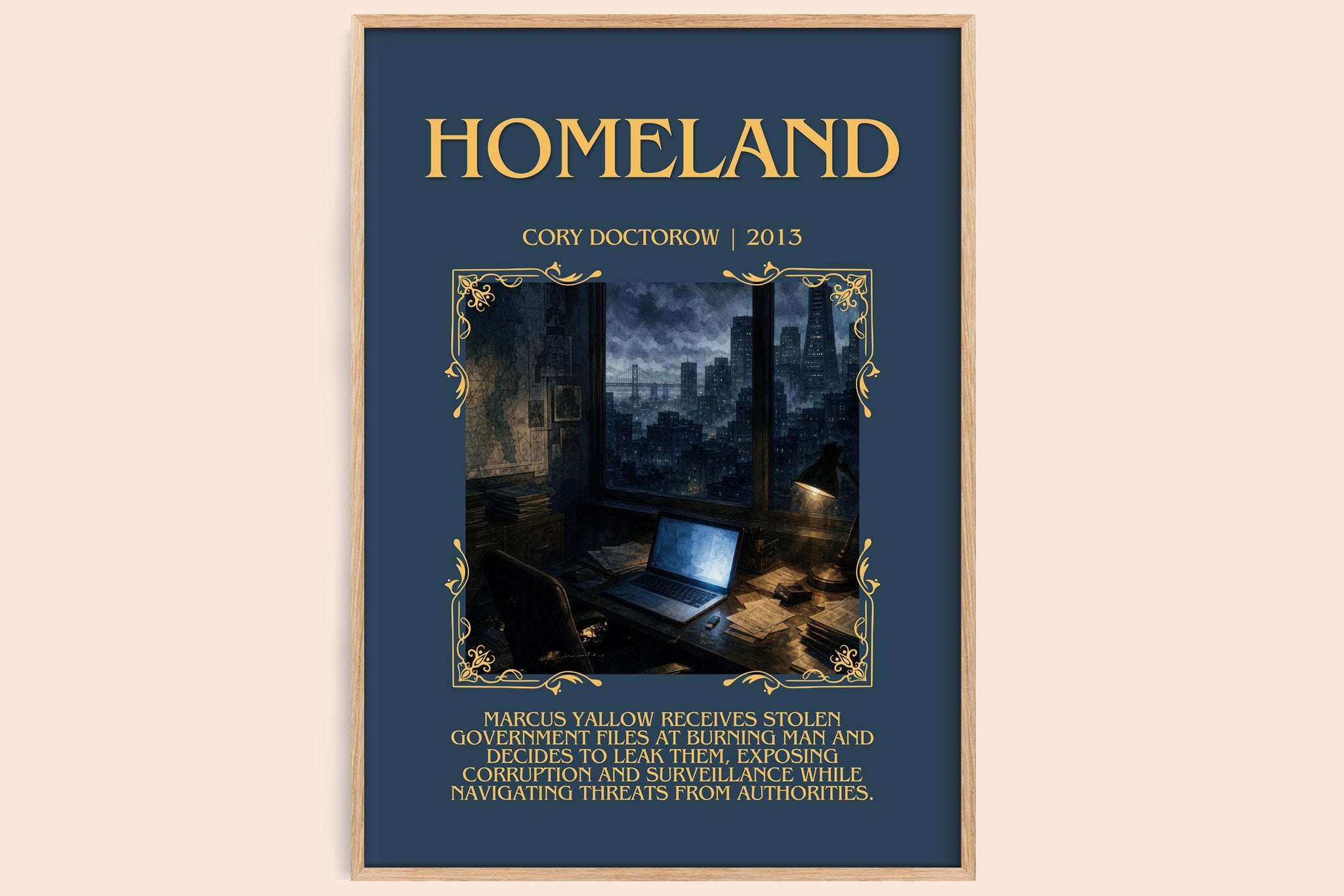 Homeland Minimalist Book Poster by Cory Doctorow