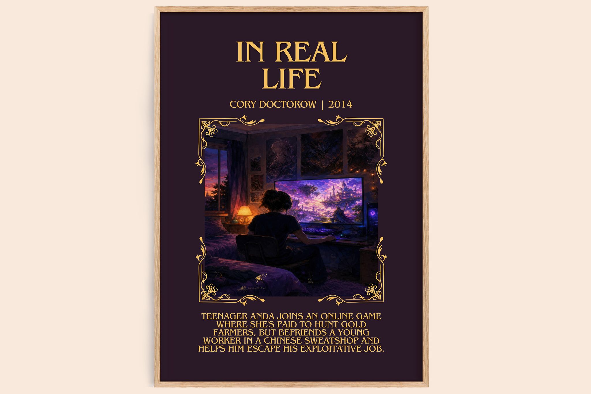 In Real Life Minimalist Book Poster by Cory Doctorow