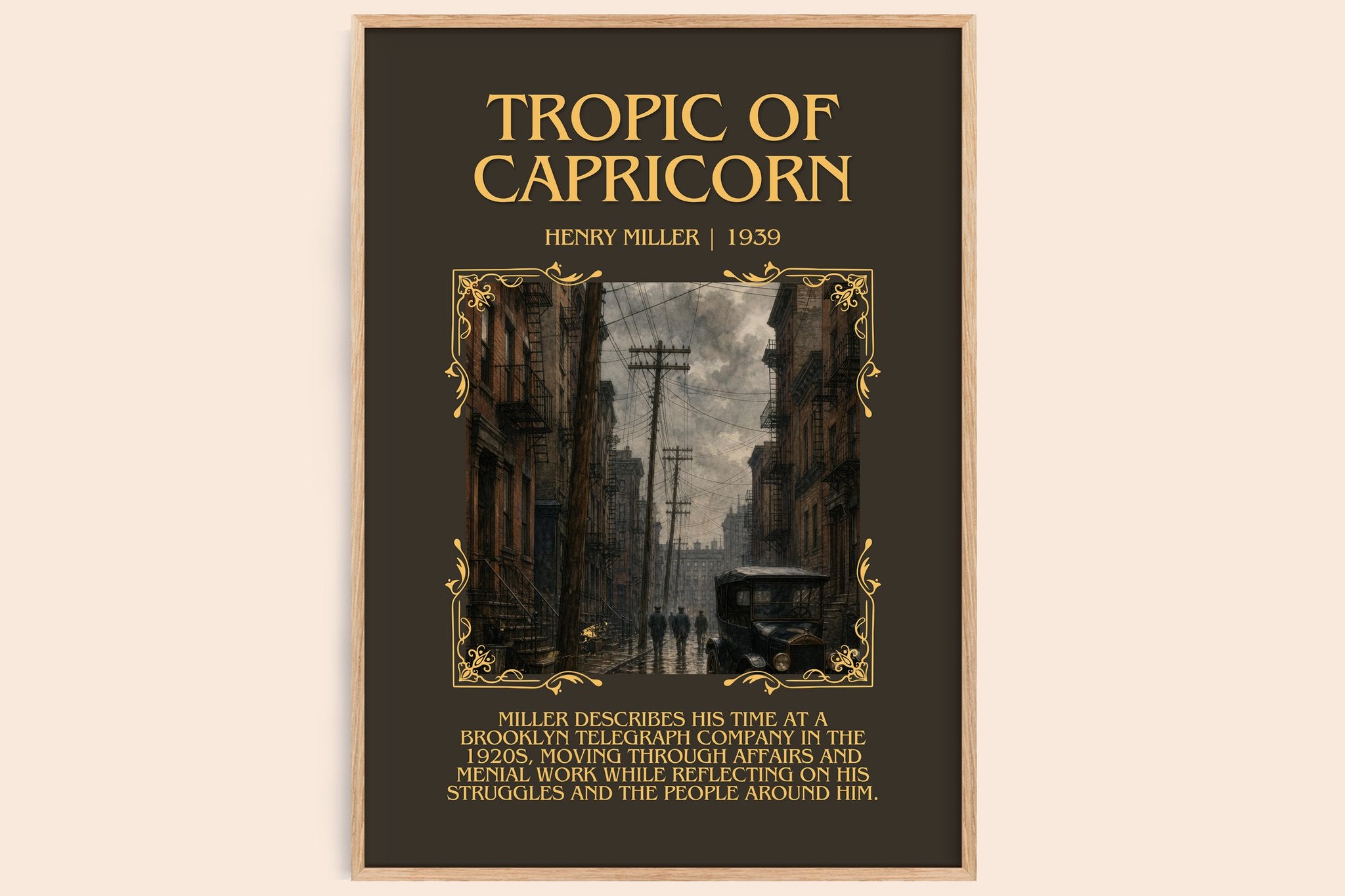 Tropic of Capricorn Minimalist Book Poster by Henry Miller
