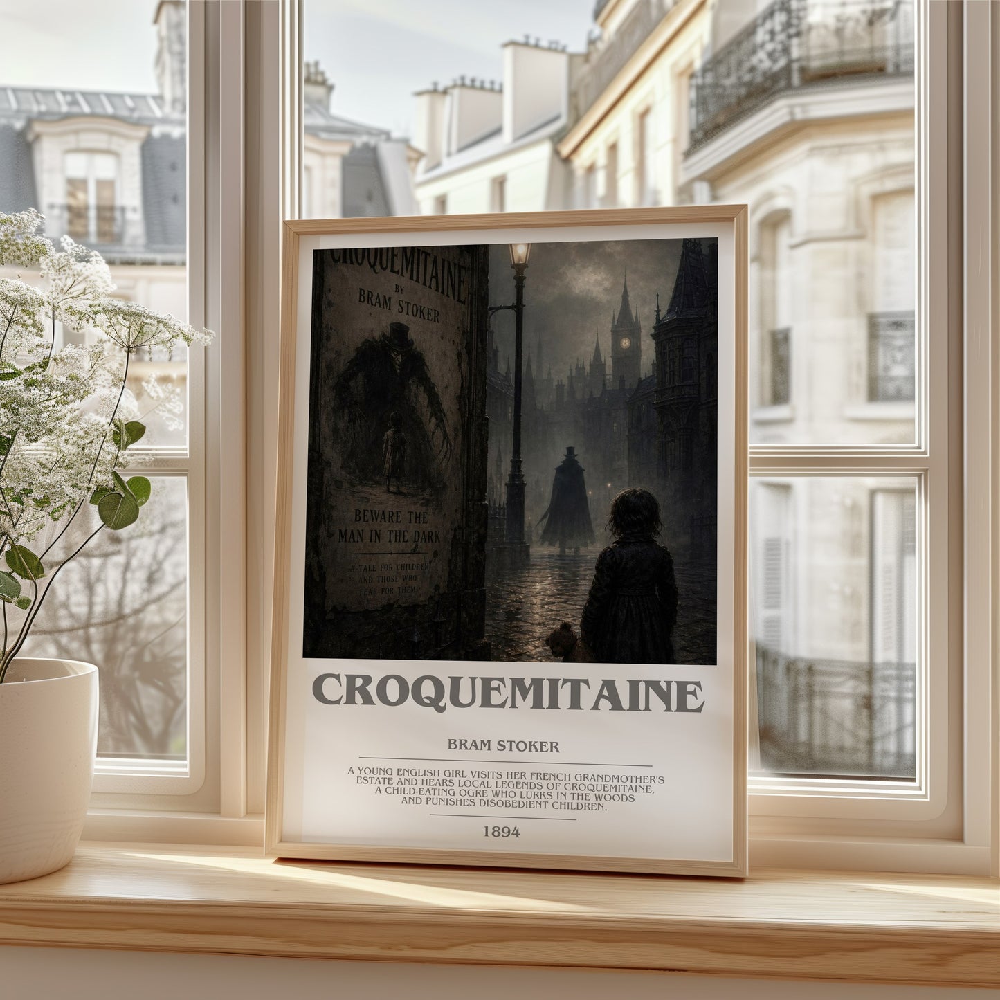 Croquemitaine bookish poster colour and style options – Bram Stoker book art