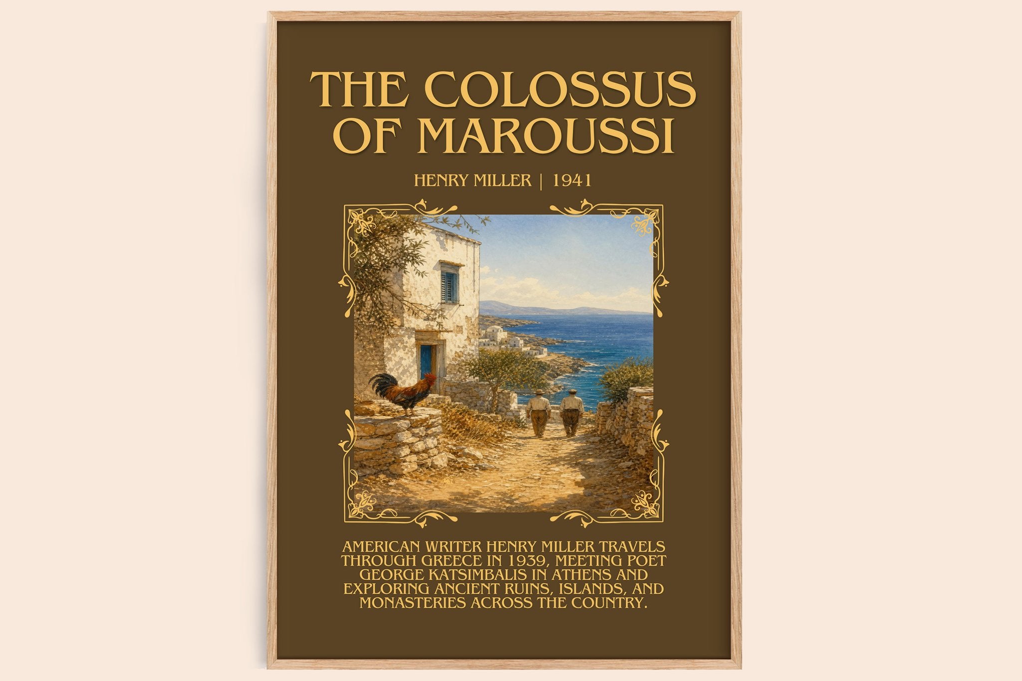 The Colossus of Maroussi Minimalist Book Poster by Henry Miller