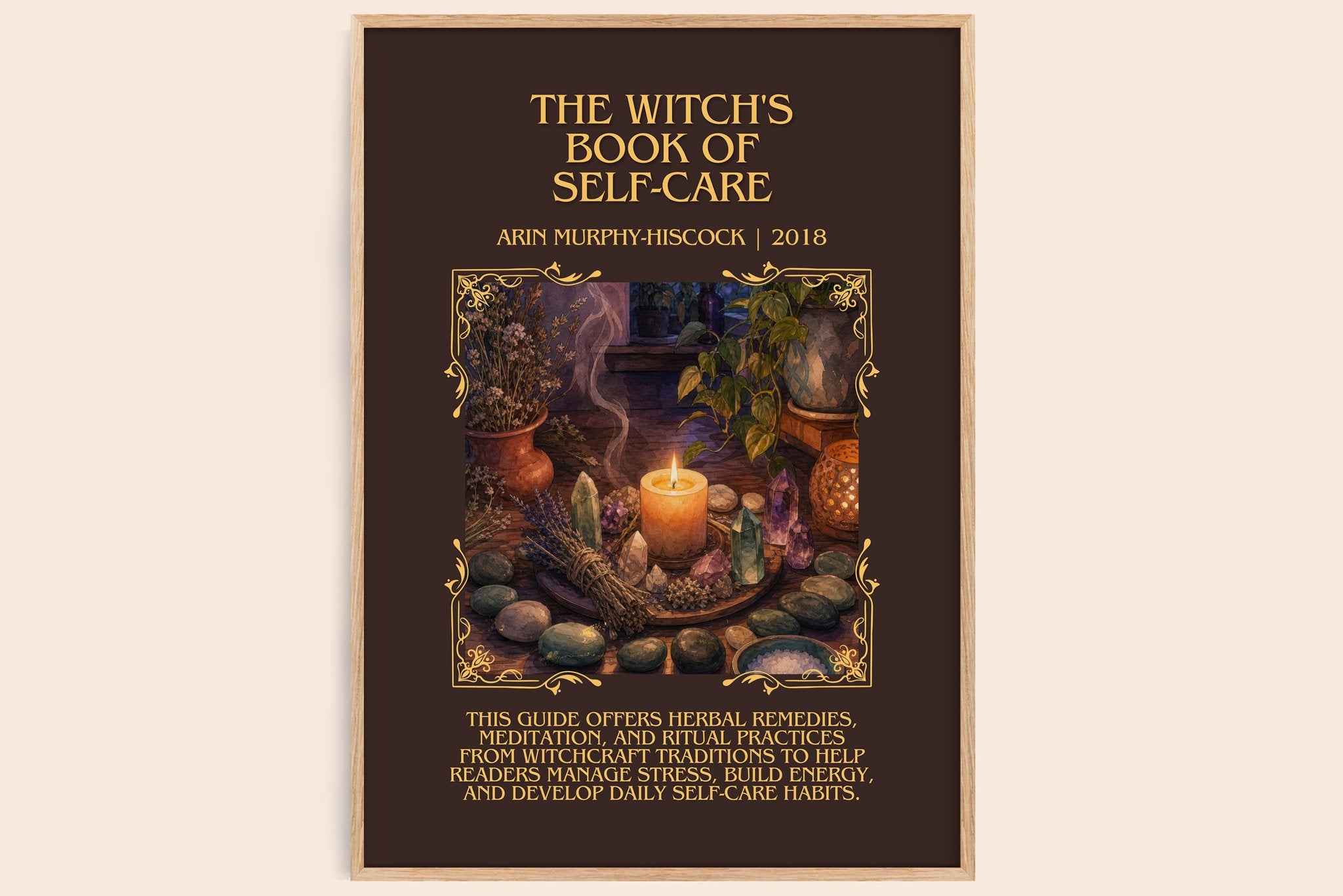 Witch's Book of Self-Care Minimalist Book Poster by A. Murphy-Hiscock