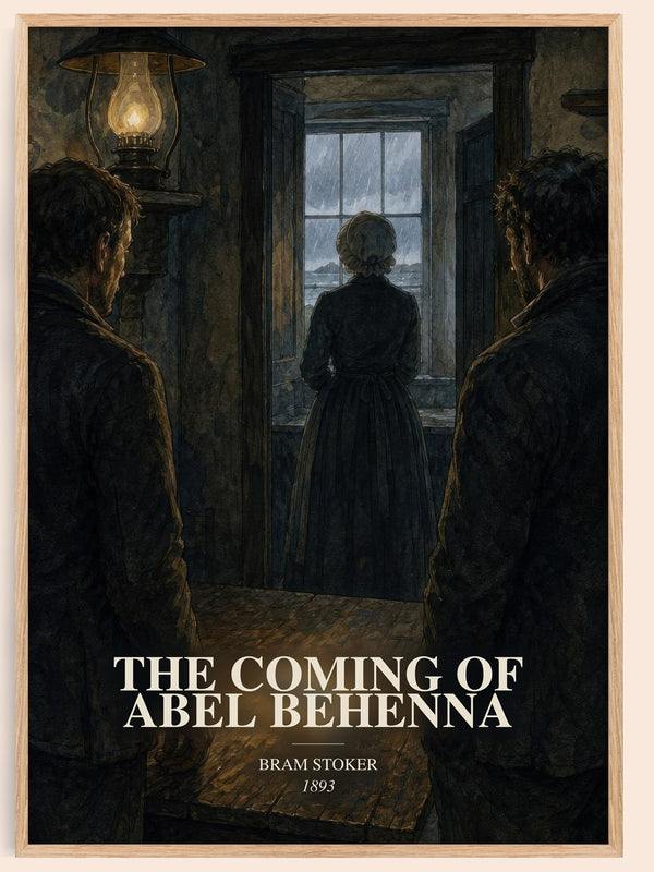 The Coming Of Abel Behenna watercolour book poster by Bram Stoker – framed literary art print