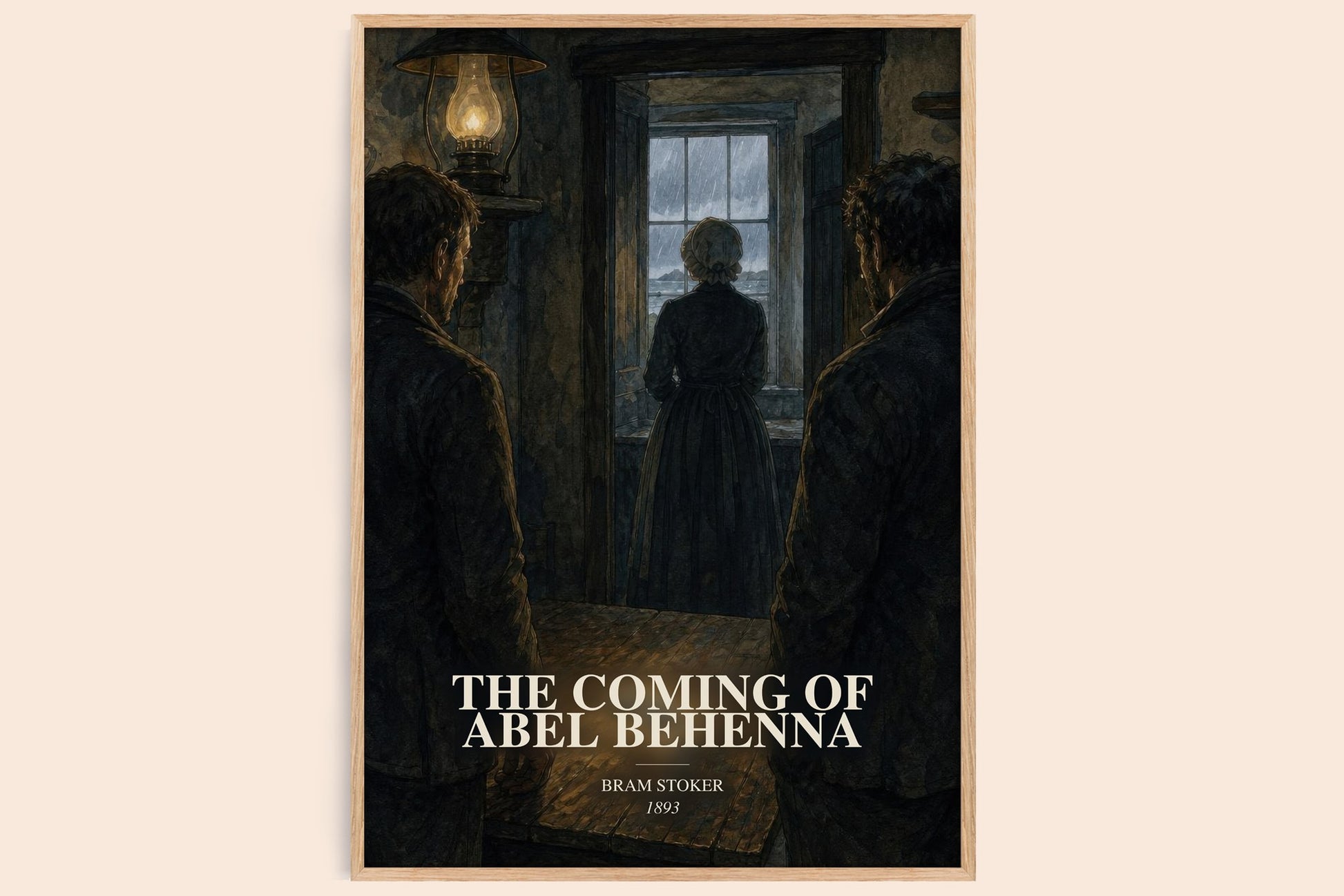 The Coming Of Abel Behenna watercolour book poster by Bram Stoker – framed literary art print