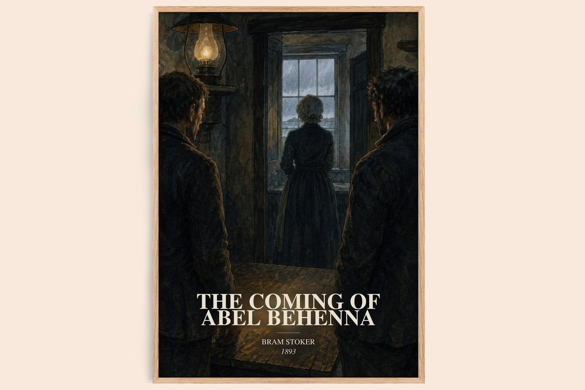 The Coming Of Abel Behenna watercolour book poster by Bram Stoker – framed literary art print