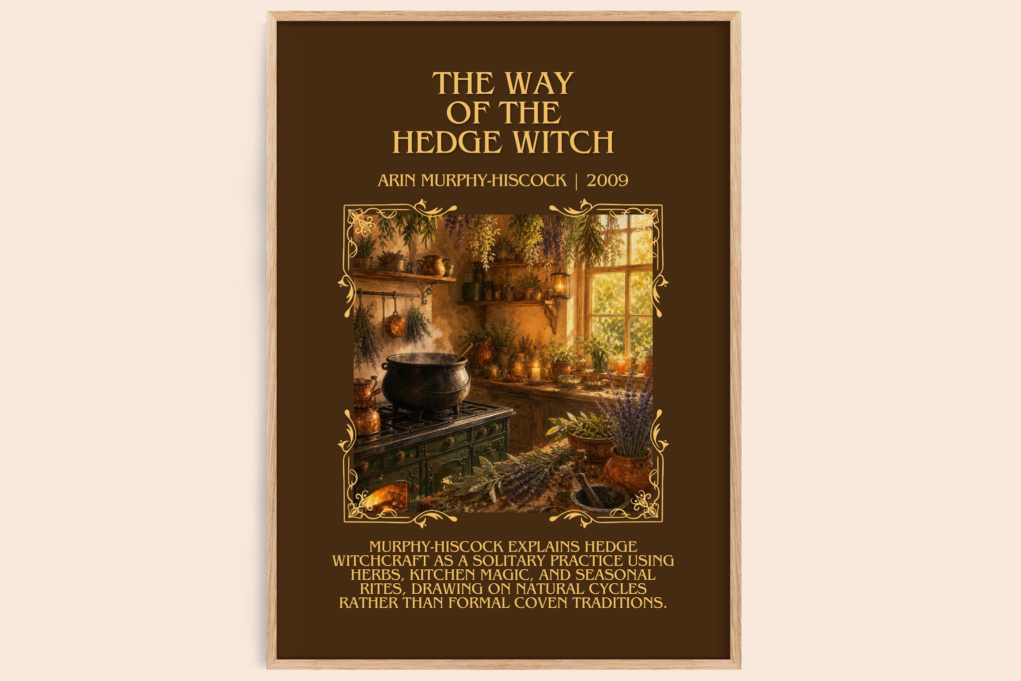 Way of the Hedge Witch Minimalist Book Poster by Arin Murphy-Hiscock