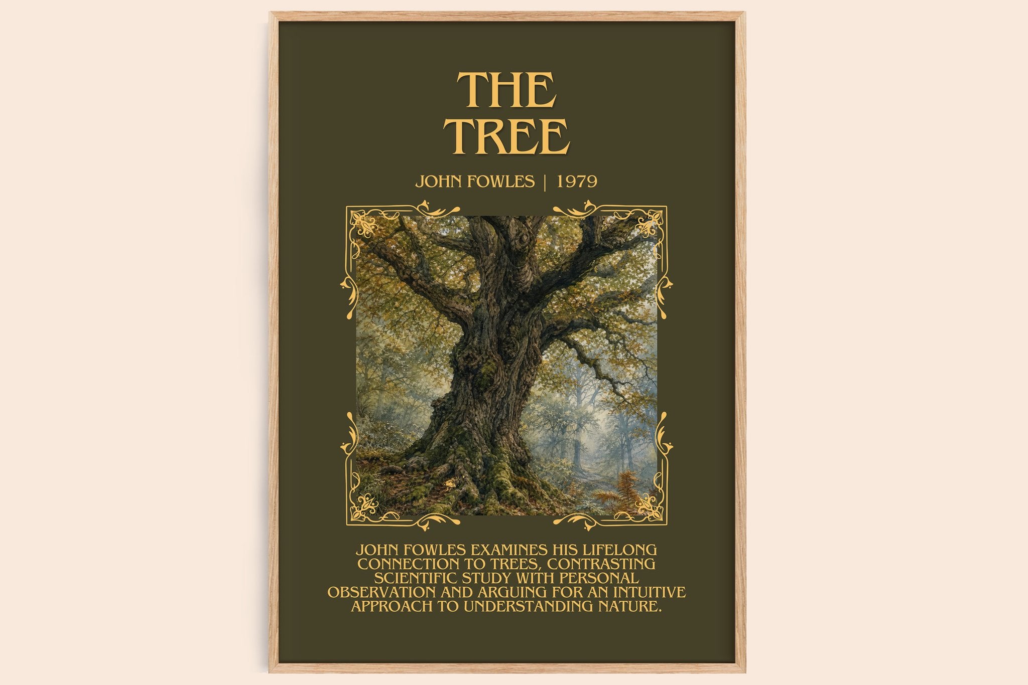 The tree Minimalist Book Poster by John Fowles