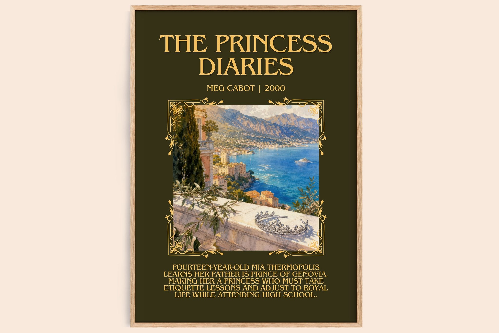 The Princess Diaries Minimalist Book Poster by Meg Cabot