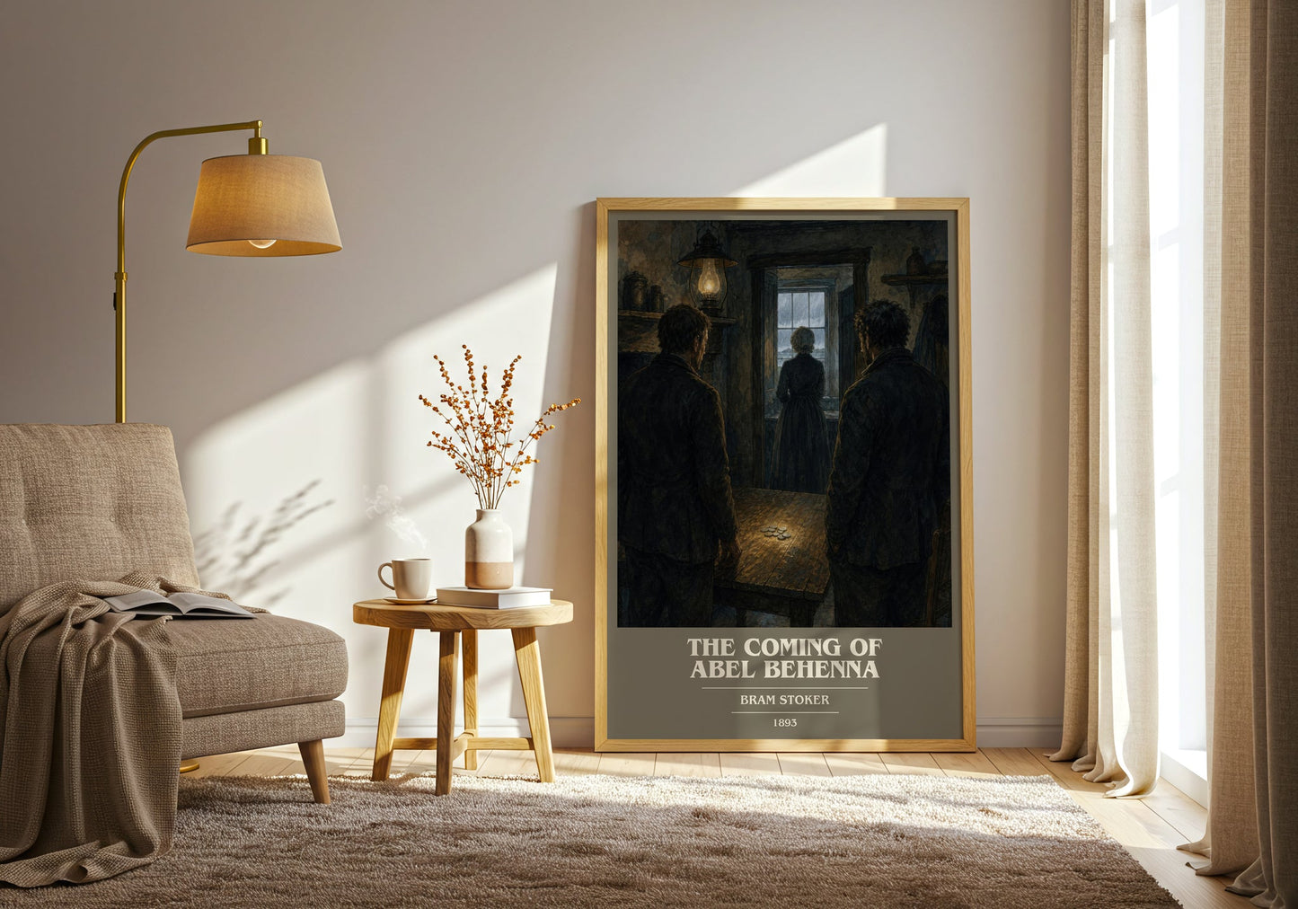 The Coming Of Abel Behenna book cover print on bookshelf – Bram Stoker fan gift