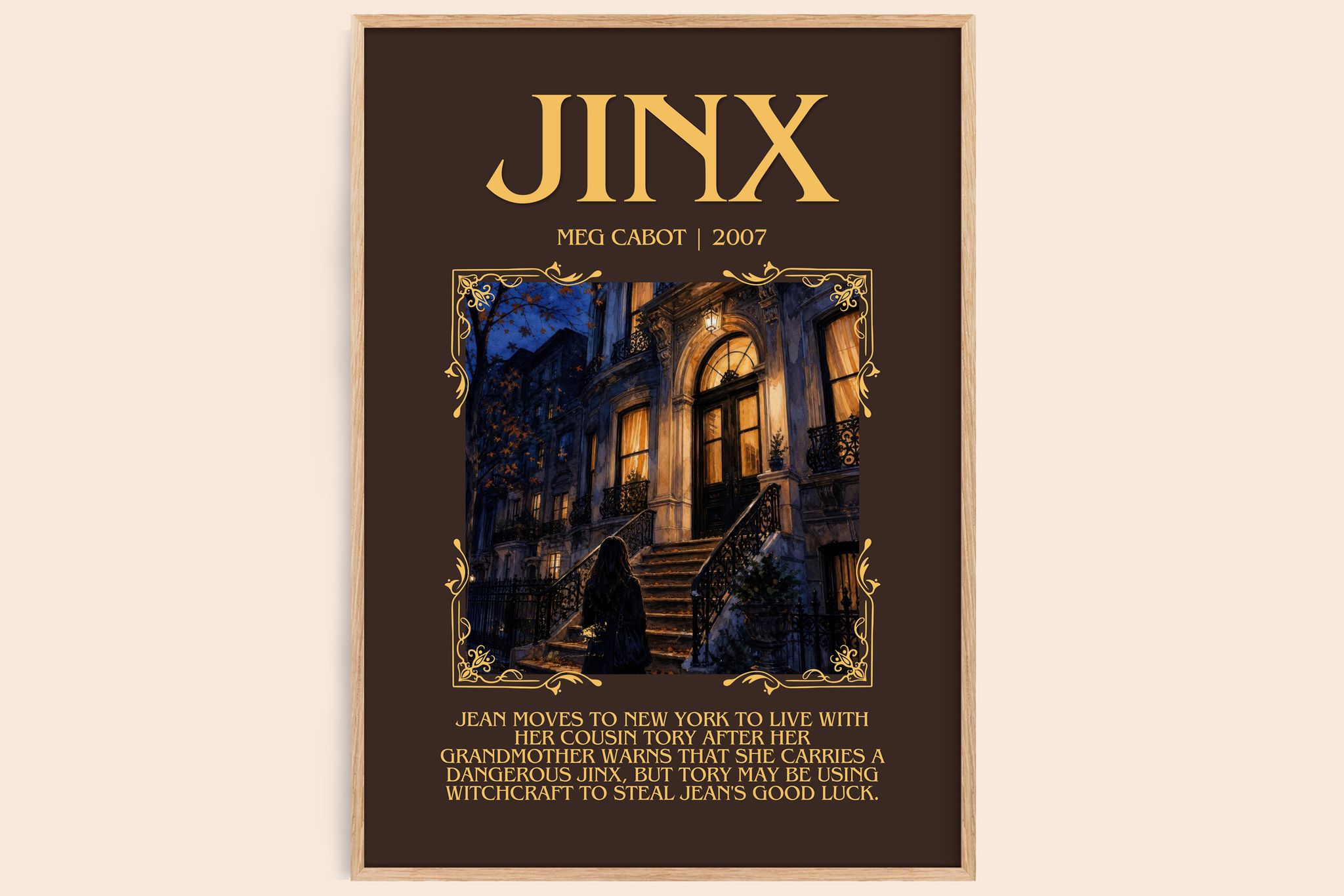 Jinx Minimalist Book Poster by Meg Cabot